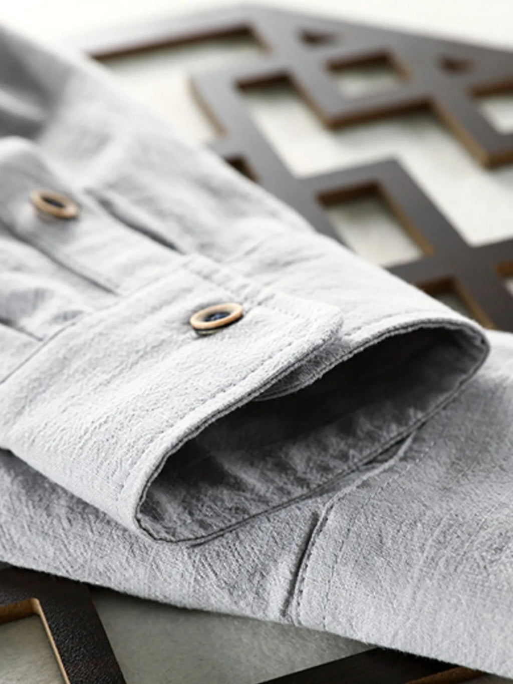 Men's Plus Size Button-Up Long Sleeve Shirt