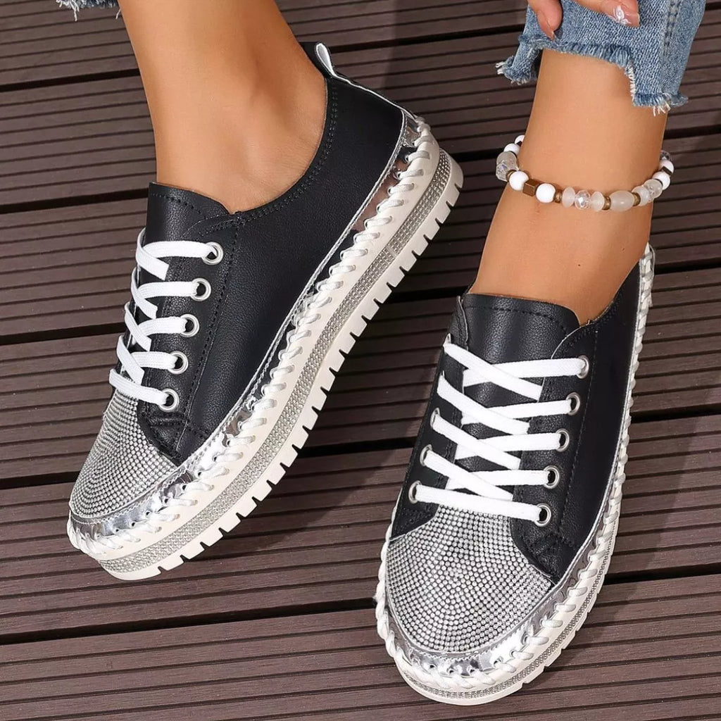 Round Toe Platform Sneakers