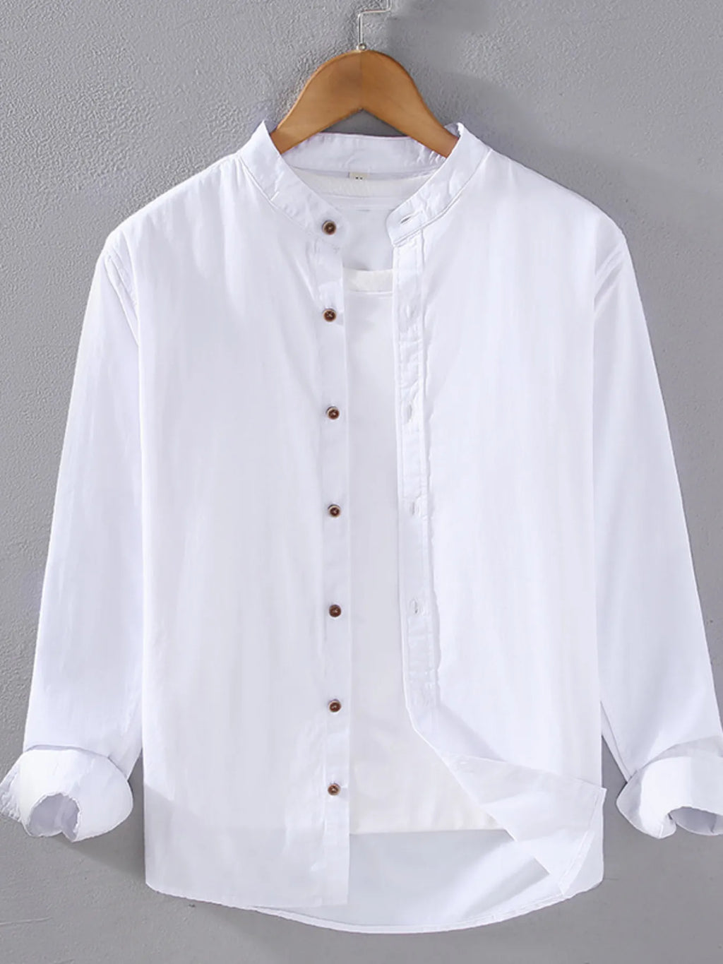 Men's Plus Size Button Up Long Sleeve Shirt