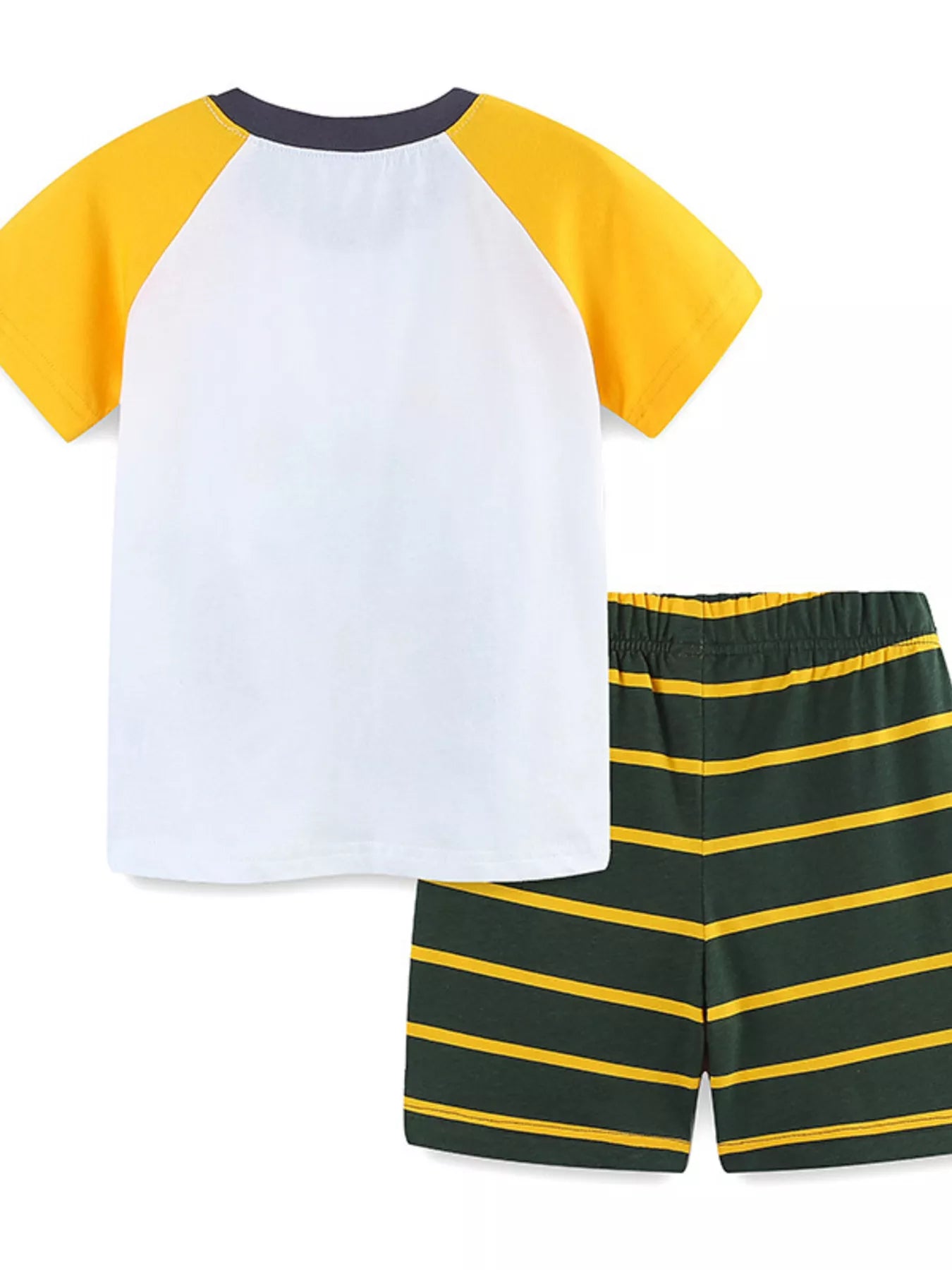 Kids' Monster Truck and Animal Graphic Tee and Shorts Pajama Set