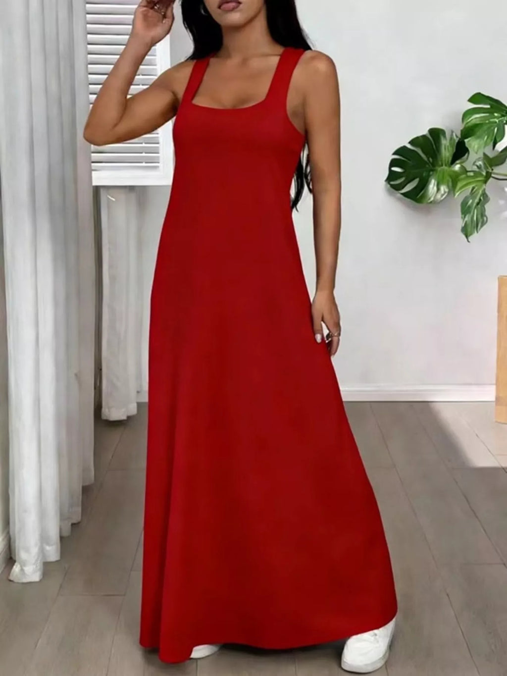 Scoop Neck Cami and Maxi Dress Set