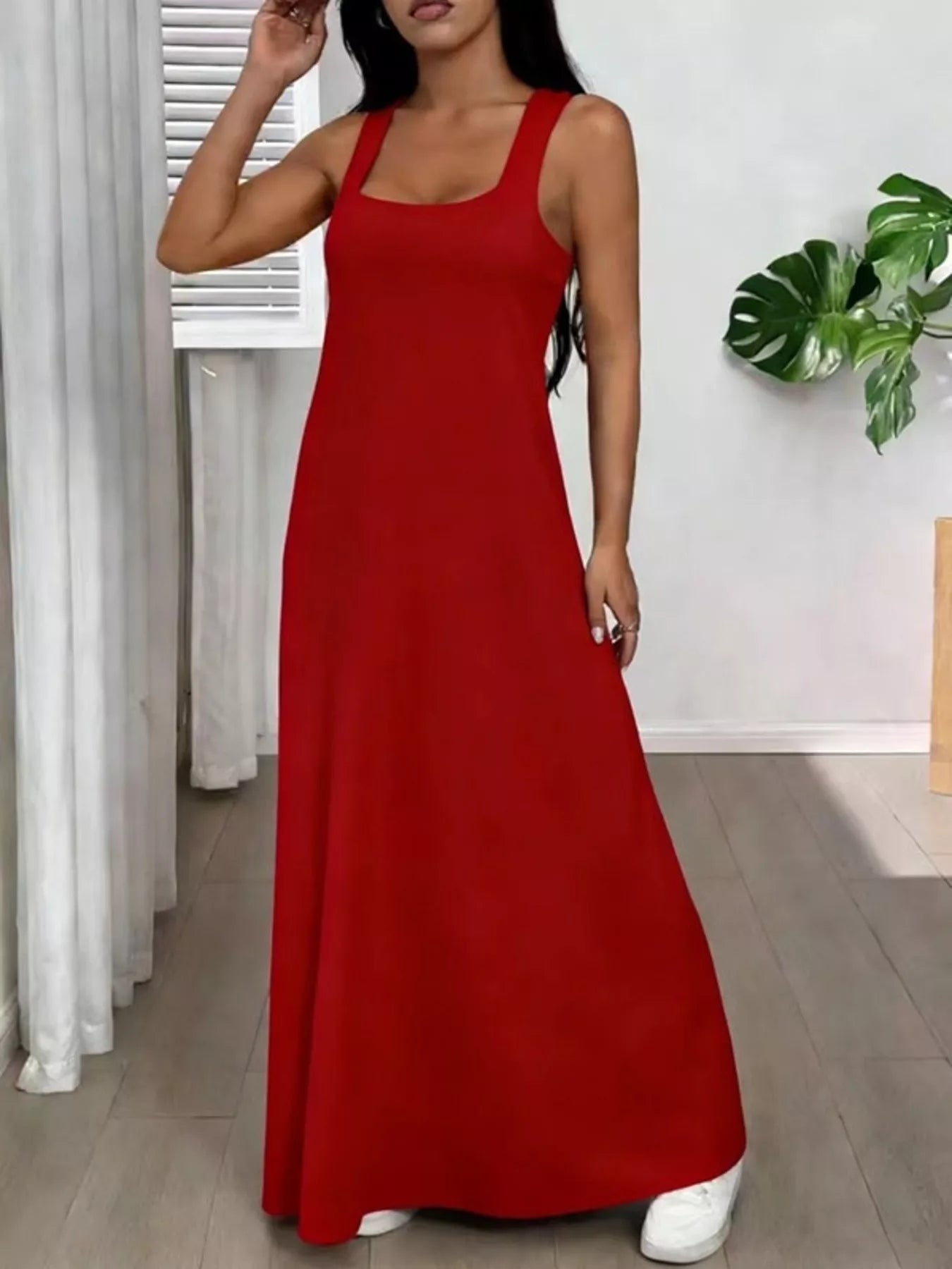 Scoop Neck Cami and Maxi Dress Set