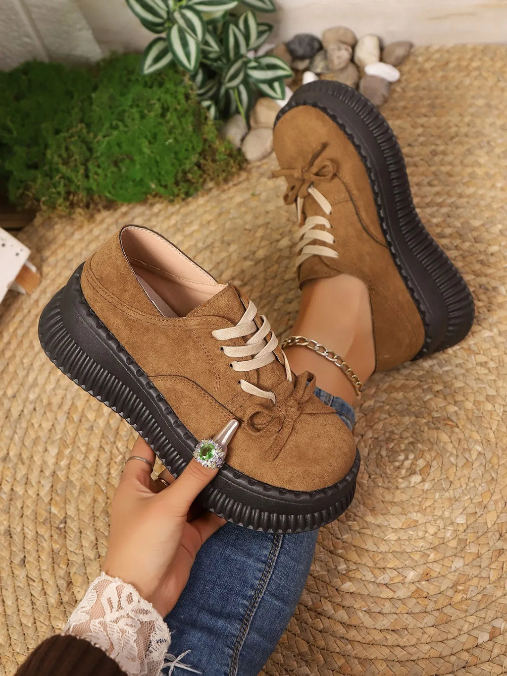 Lace  Up Platform Loafers