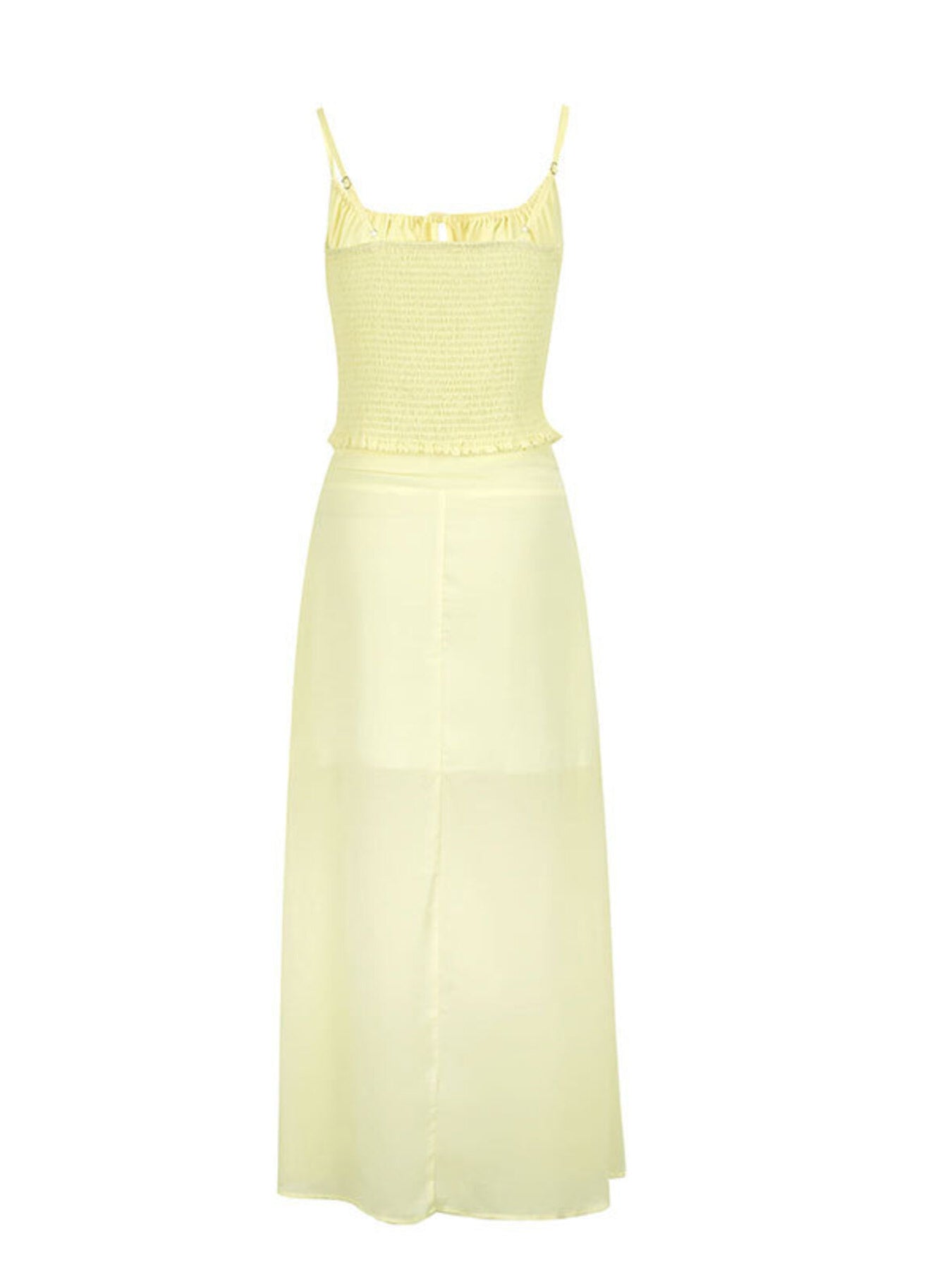Smocked Tie Front Cami and Skirt Set
