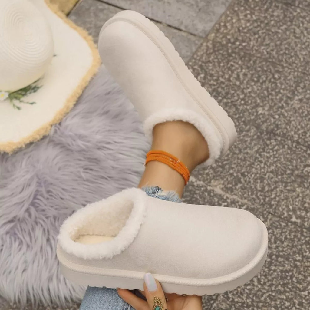 Cozy Plush Lined Platform Slippers