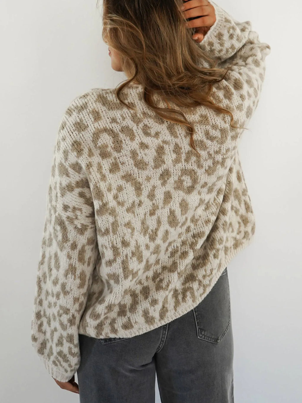 Leopard Tie Front Cardigan