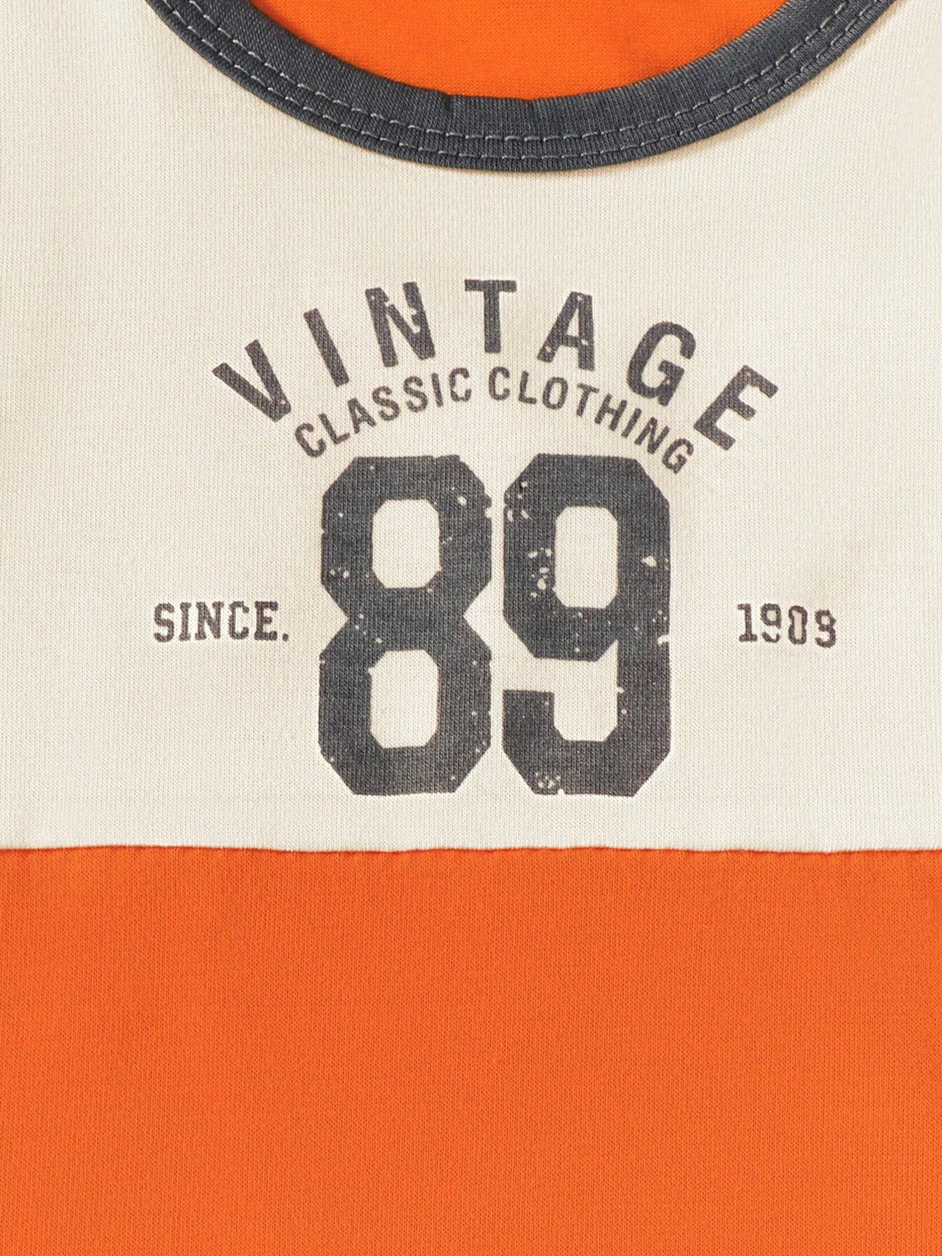 Children's Vintage Style Color Block T-Shirt & Shorts Set