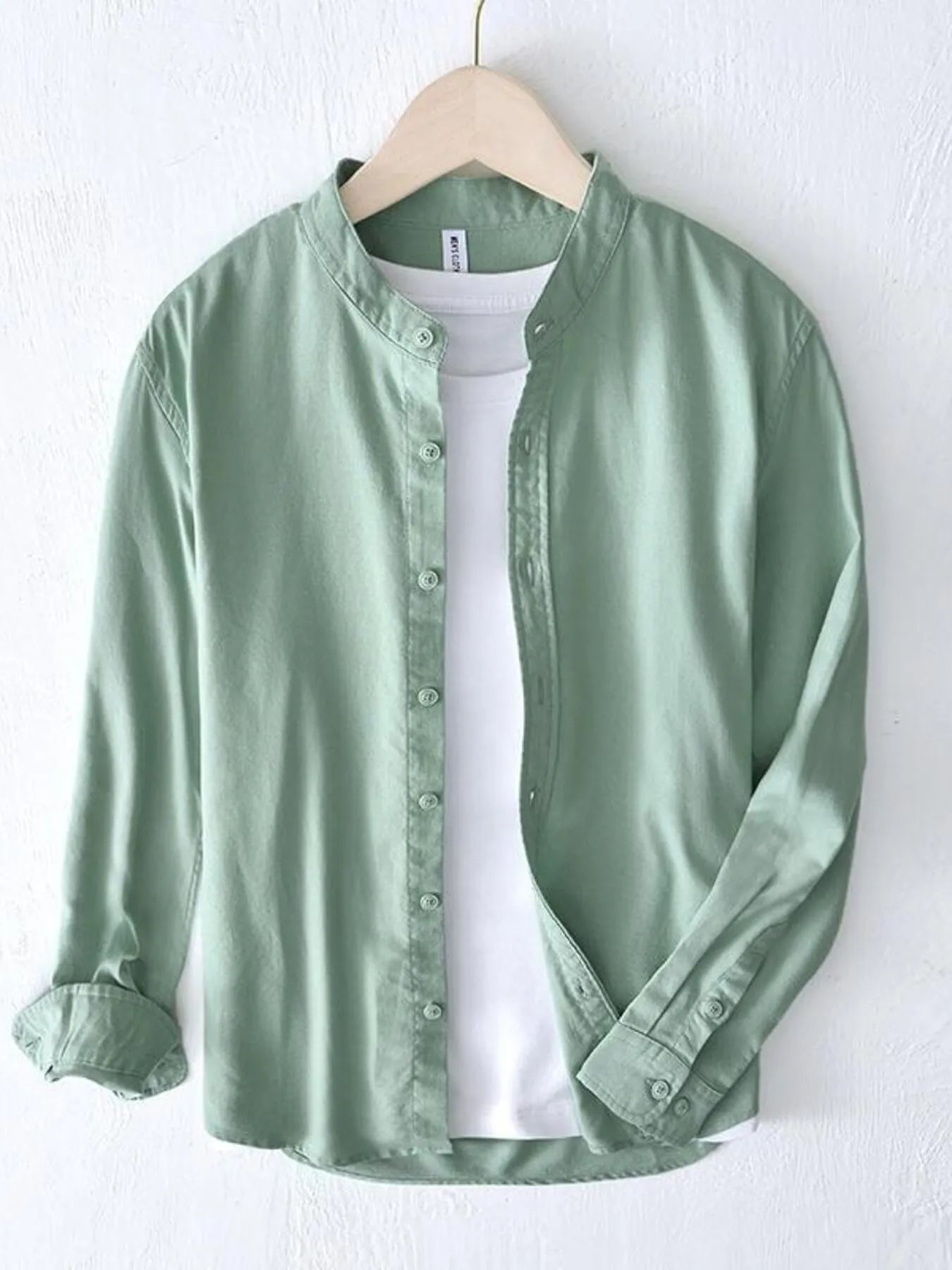 Men's Plus Size Button Up Long Sleeve Shirt