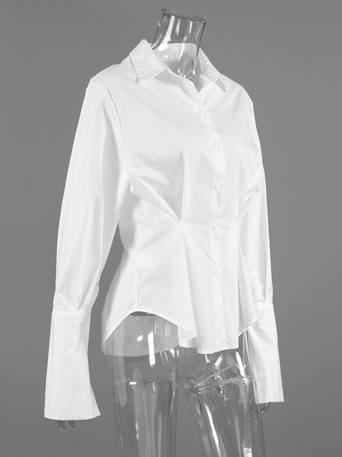 Button Up Cuff Detail Shirt