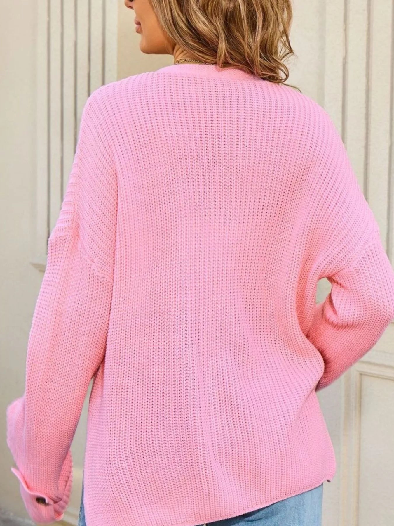 Oversized Knit Button-Down Cardigan
