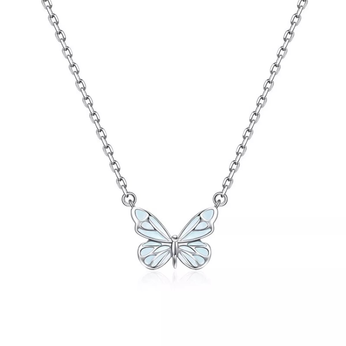 925 Sterling Silver Butterfly Necklace
