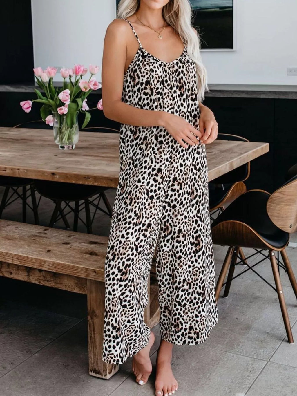 Full Size Tie-Dye Wide Leg Jumpsuit Plus Size