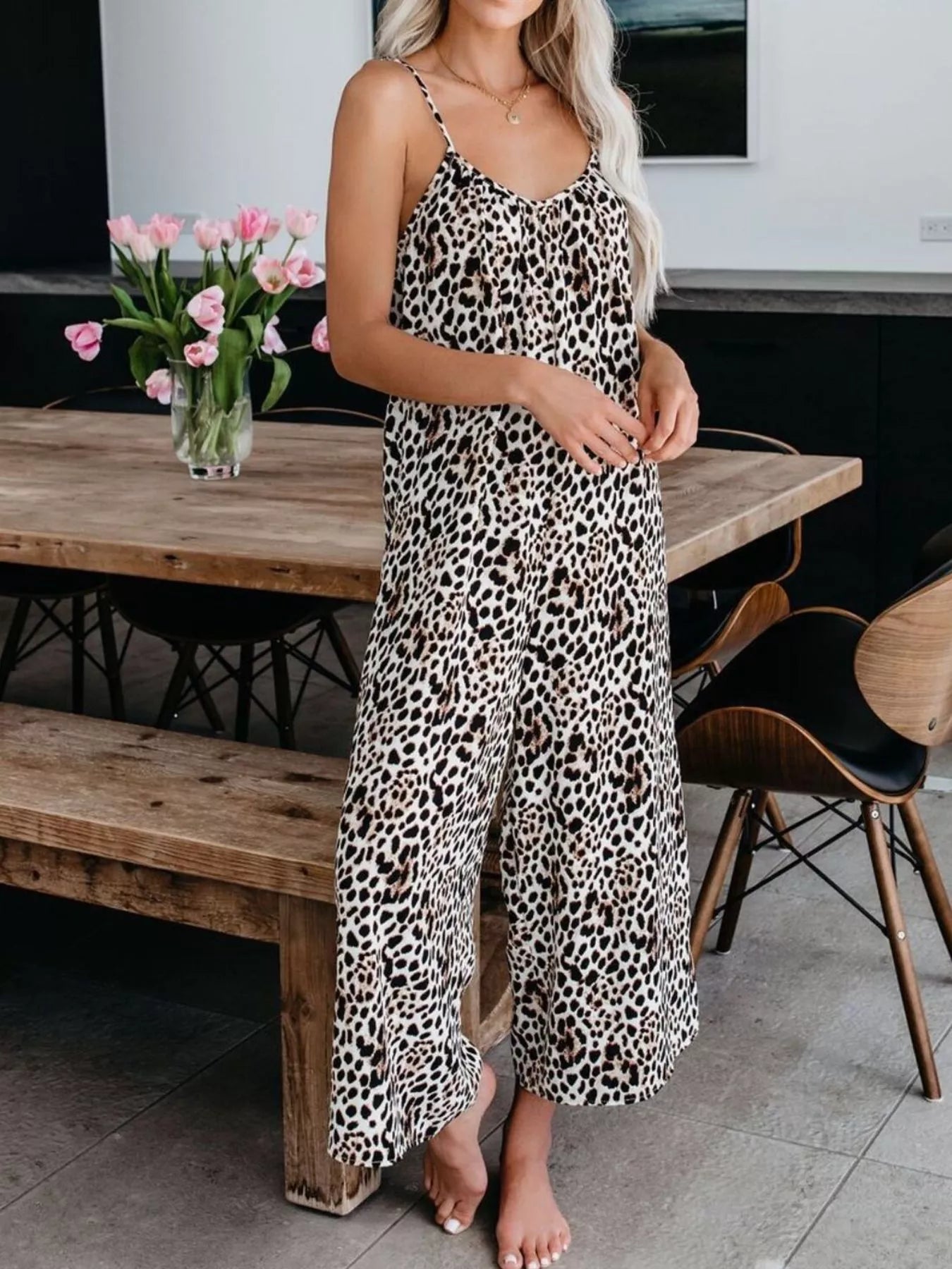 Full Size Tie-Dye Wide Leg Jumpsuit Plus Size