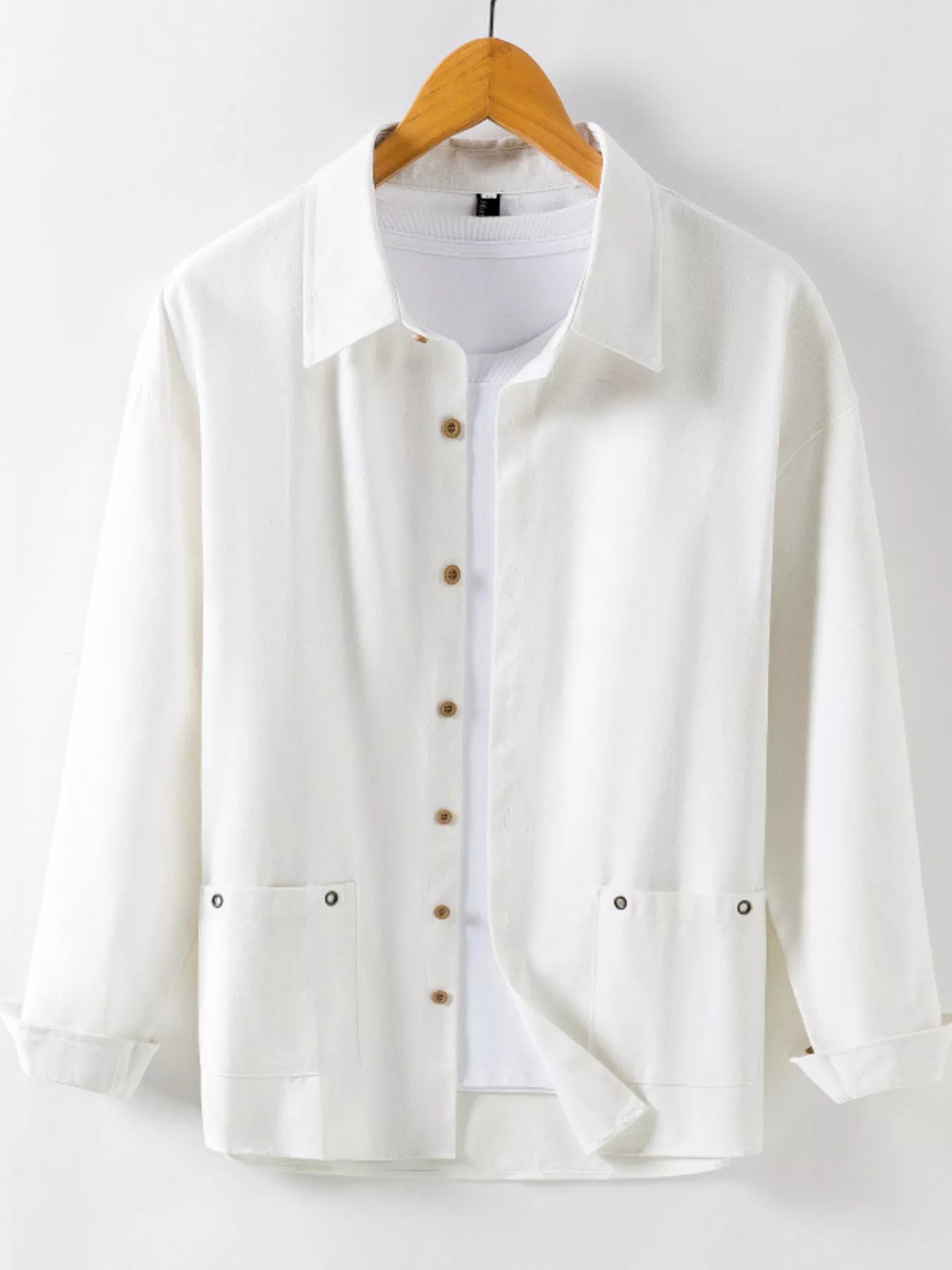 Men's Casual Solid Color Long Sleeve Shirt