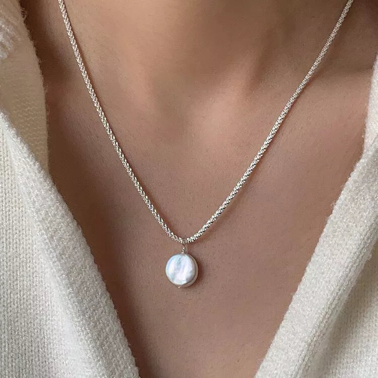 925 Sterling Silver Pearl Necklace