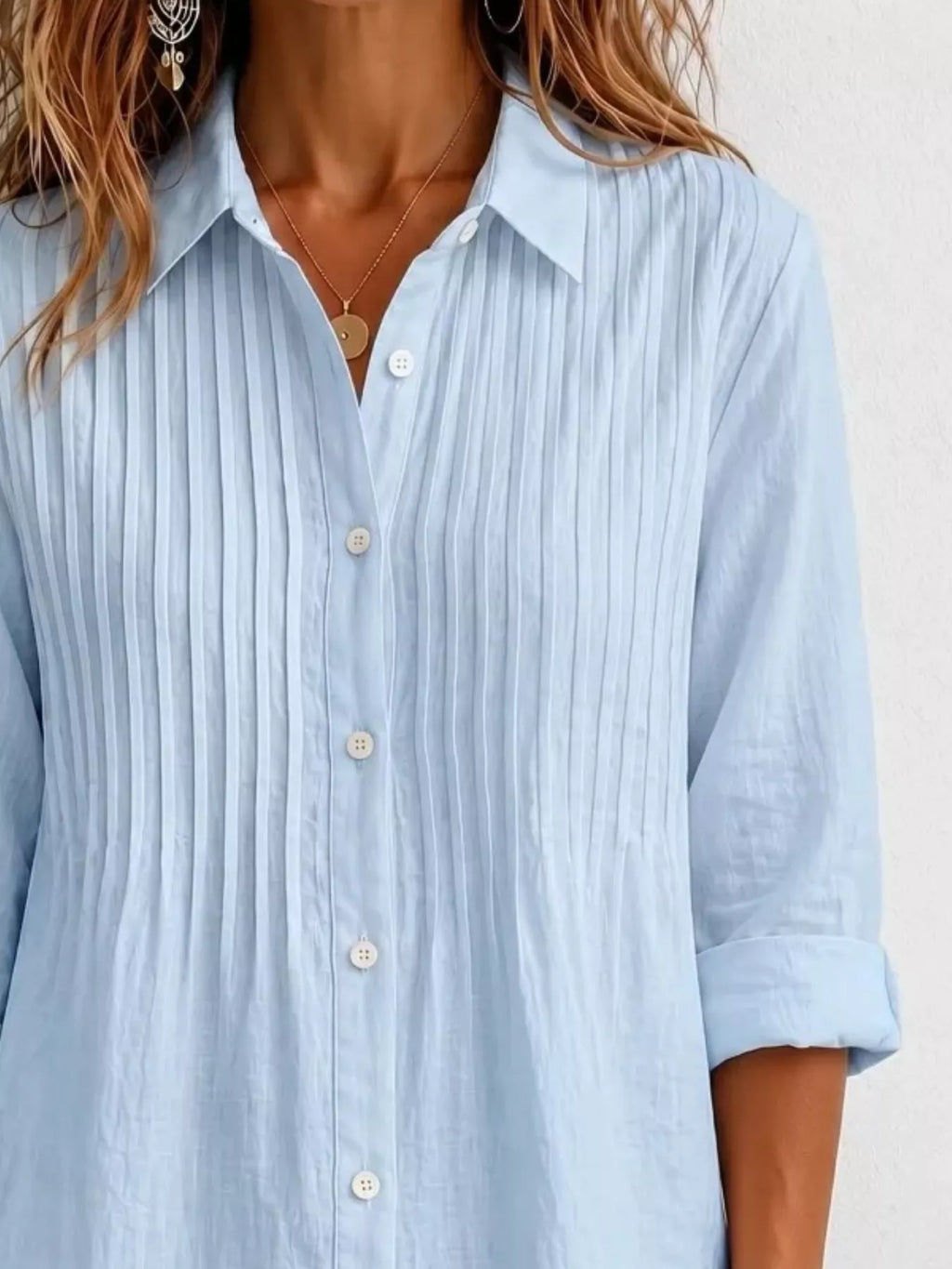 Men's Full Size Button Up Long Sleeve Shirt Plus Size