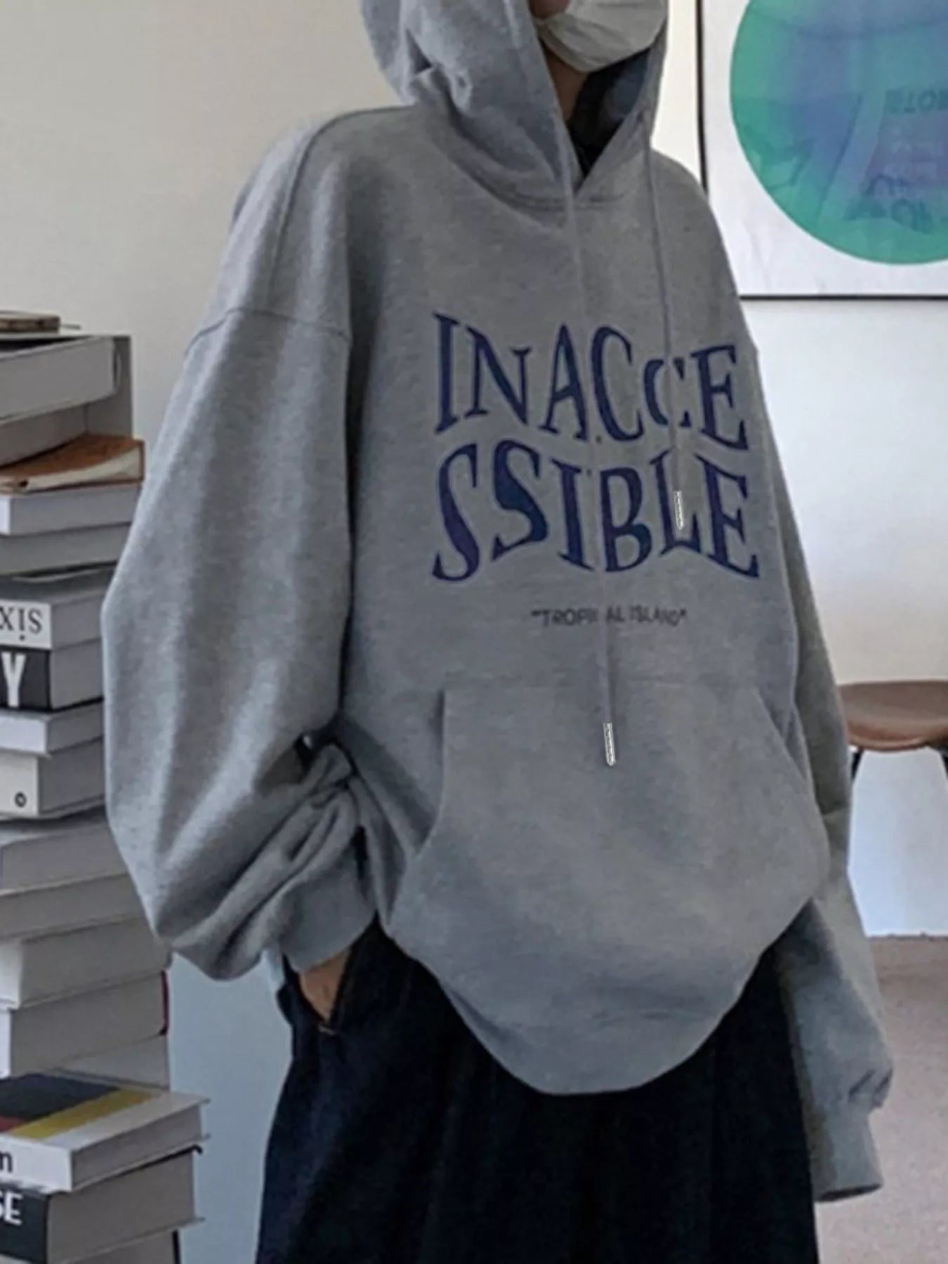 Kangaroo Pocket Drawstring Hoodie