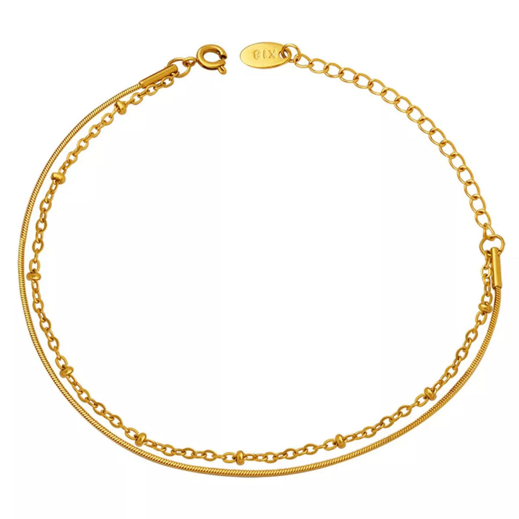 Titanium Steel Double Layered Bracelet