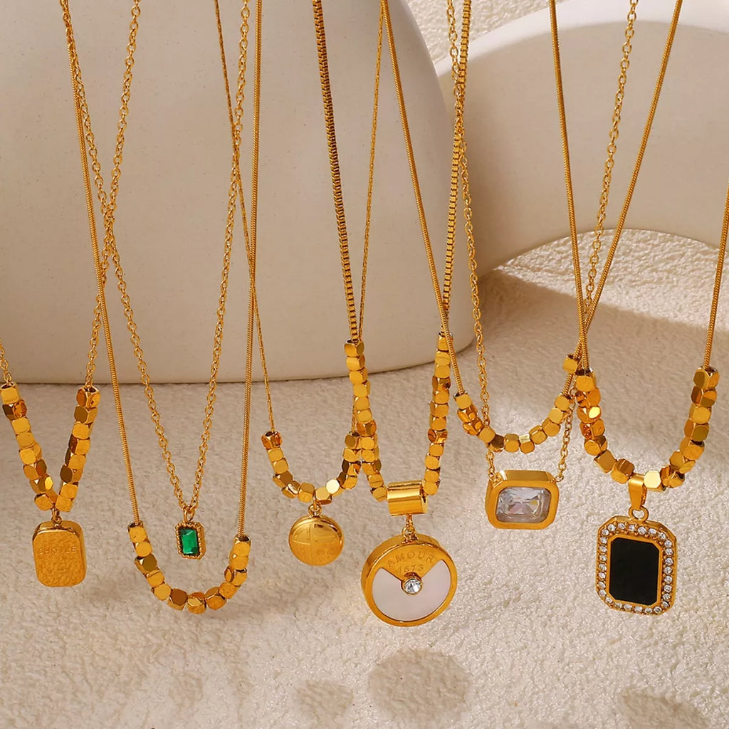 18K Gold-Plated Pendant Necklace