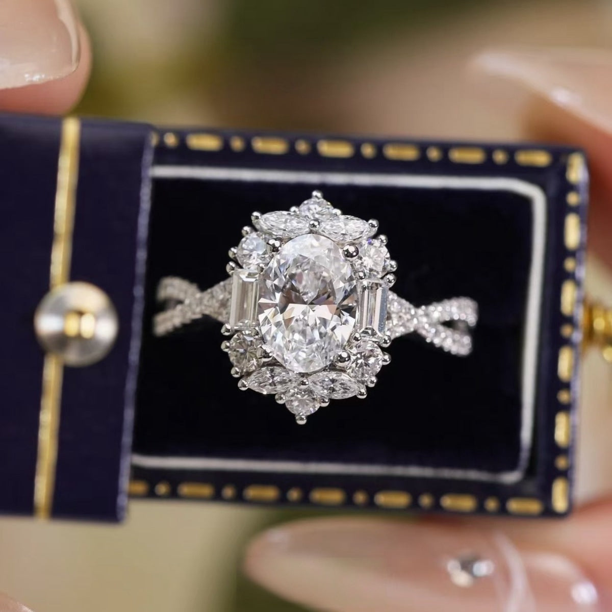 1 Carat Moissanite 925 Sterling Silver Ring