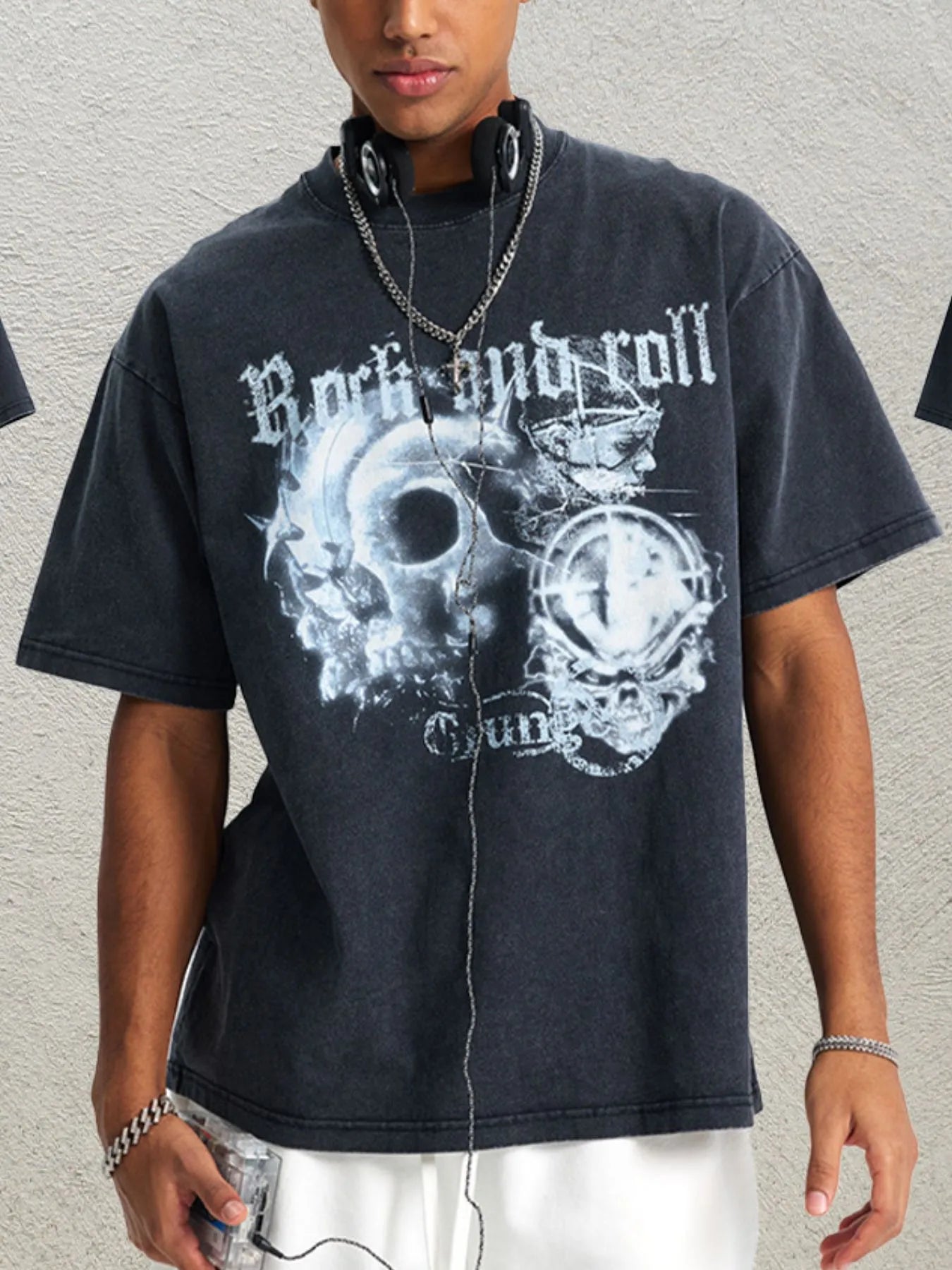 Men's Graphic Round Neck Short Sleeve T-Shirt