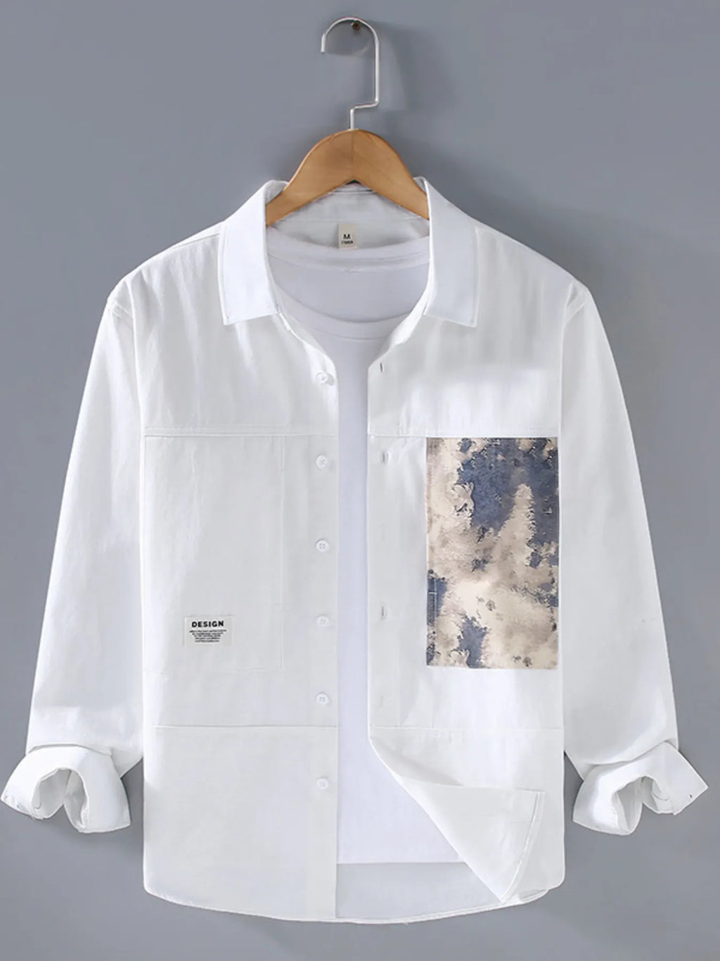 Men's Plus Size Button Up Long Sleeve Shirt