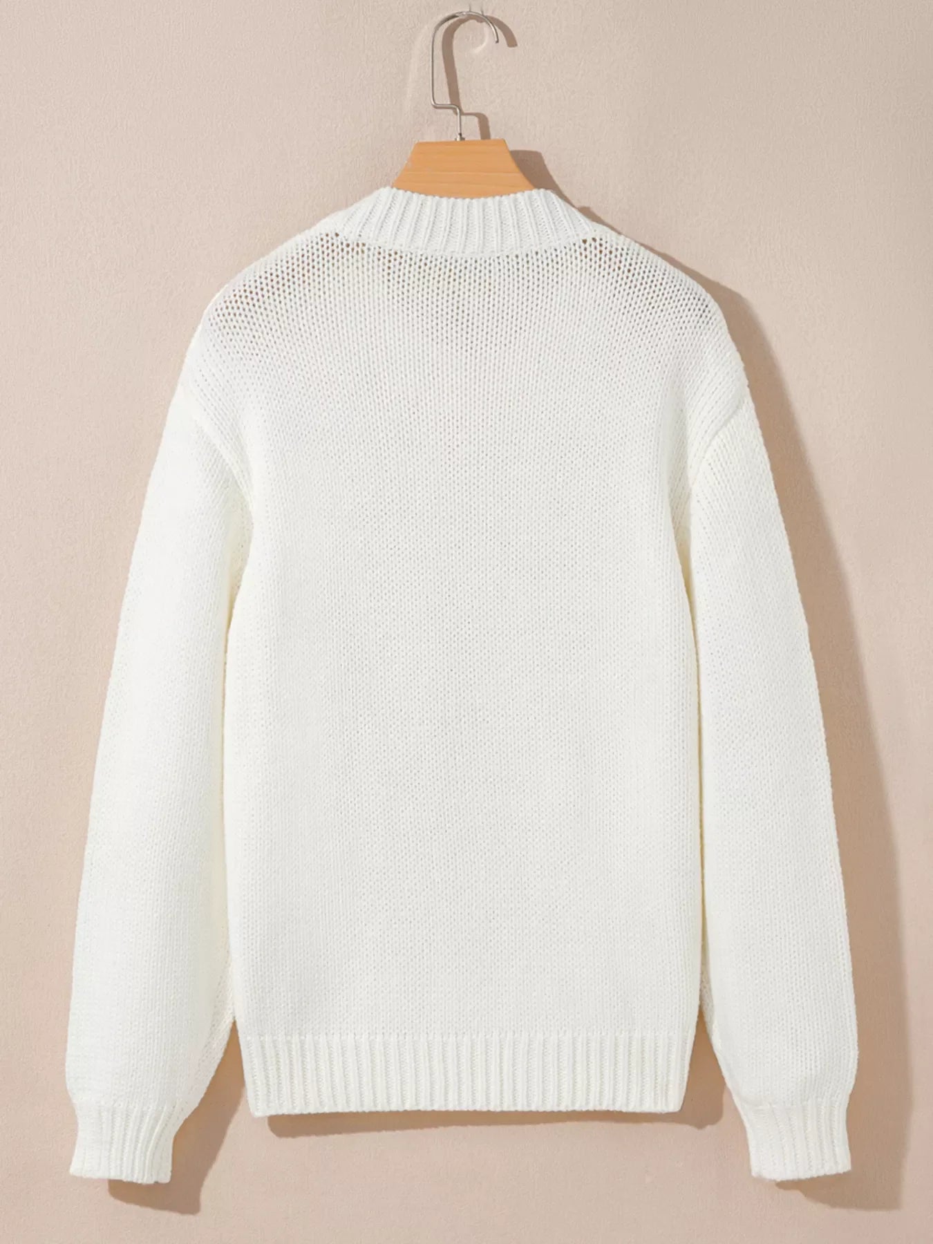 Embroidered Bow Boots Graphic Drop Shoulder Sweater