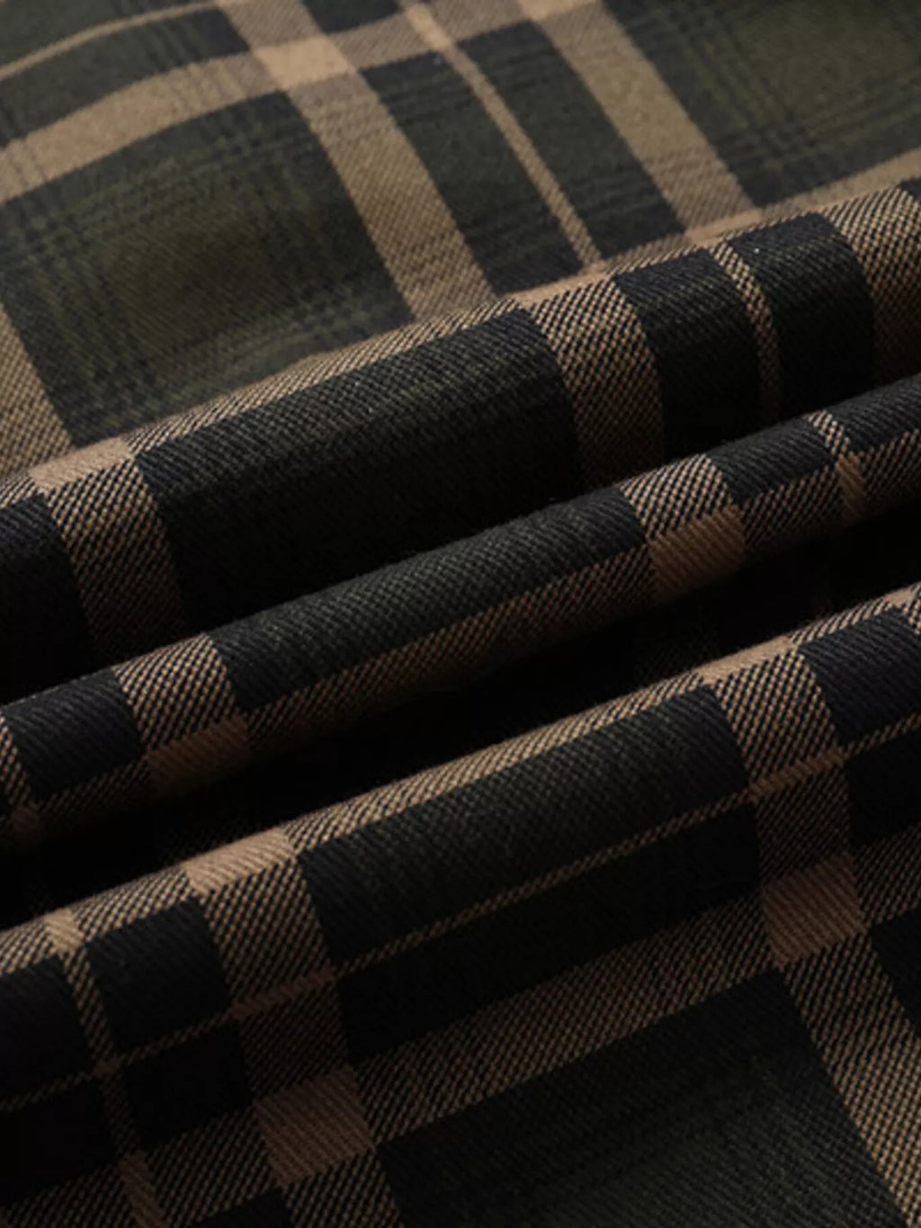Men's Full Size Button Up Long Sleeve Plaid Shirt Plus Size