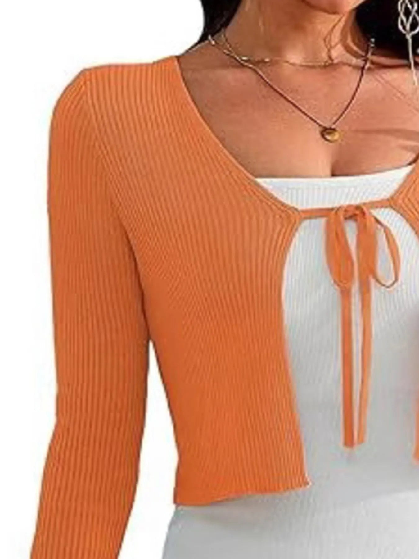 Tie-Front Long Sleeve Cardigan