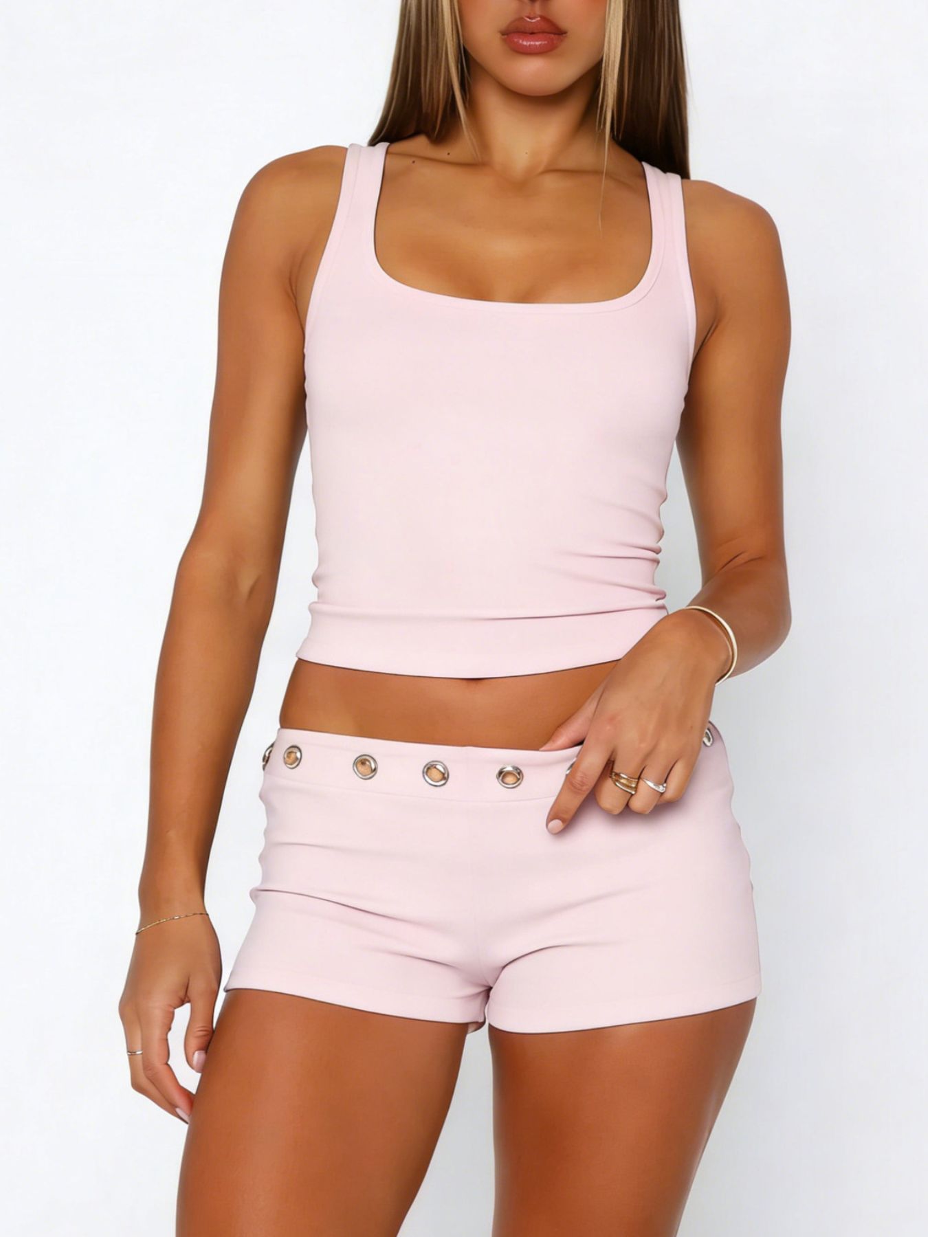 Wide Strap Tank and Shorts Set