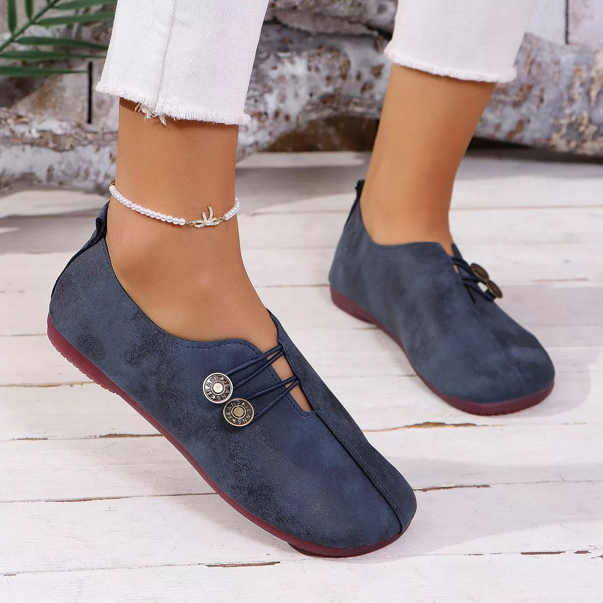 Round Toe Slip-Ons