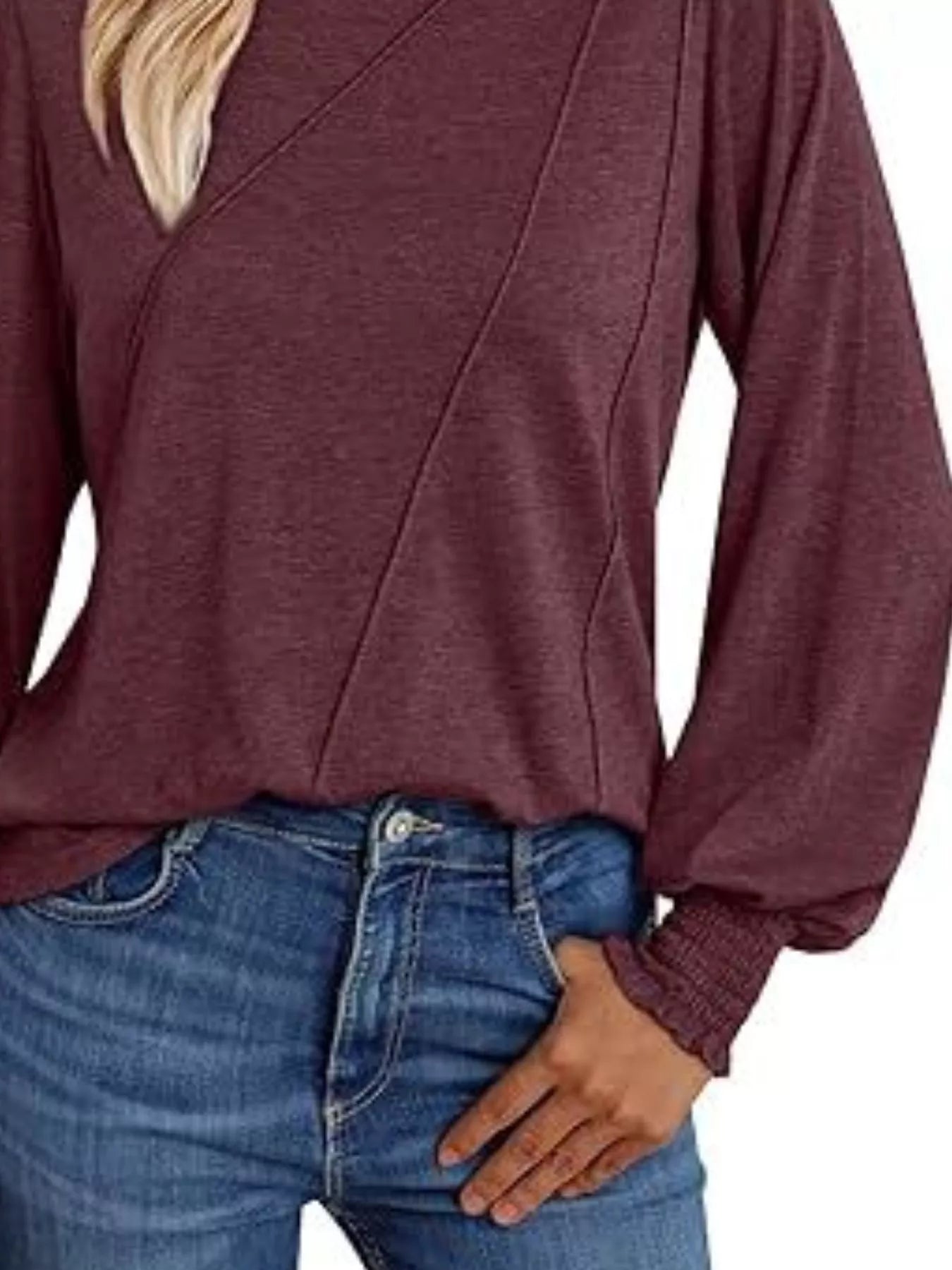 Round Neck Long Sleeve Top