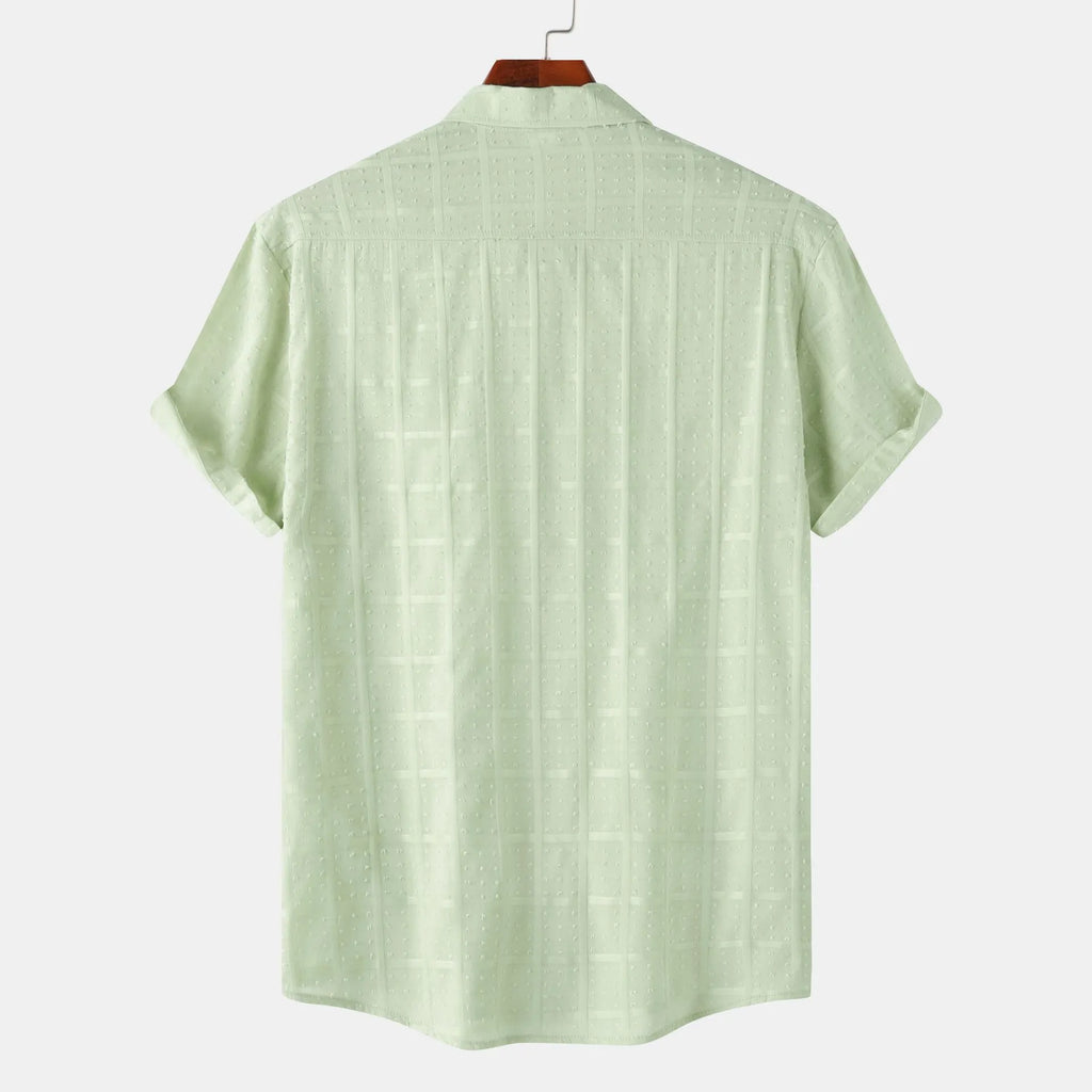 Men's Casual Short Sleeve Button Down Shirt