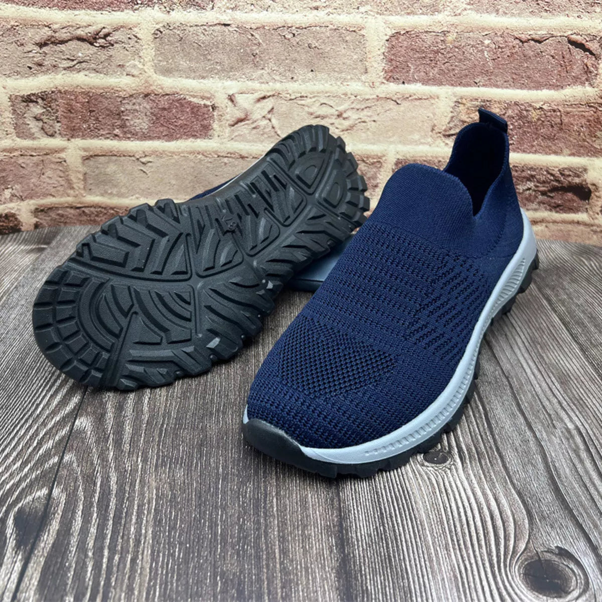 Round Toe Mesh Slip-Ons
