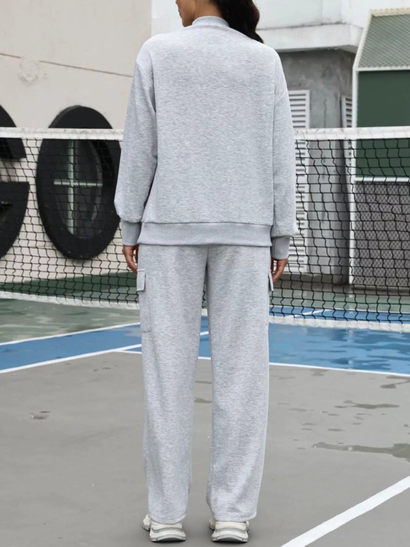 Dropped Shoulder Sweatshirt and Pants Set