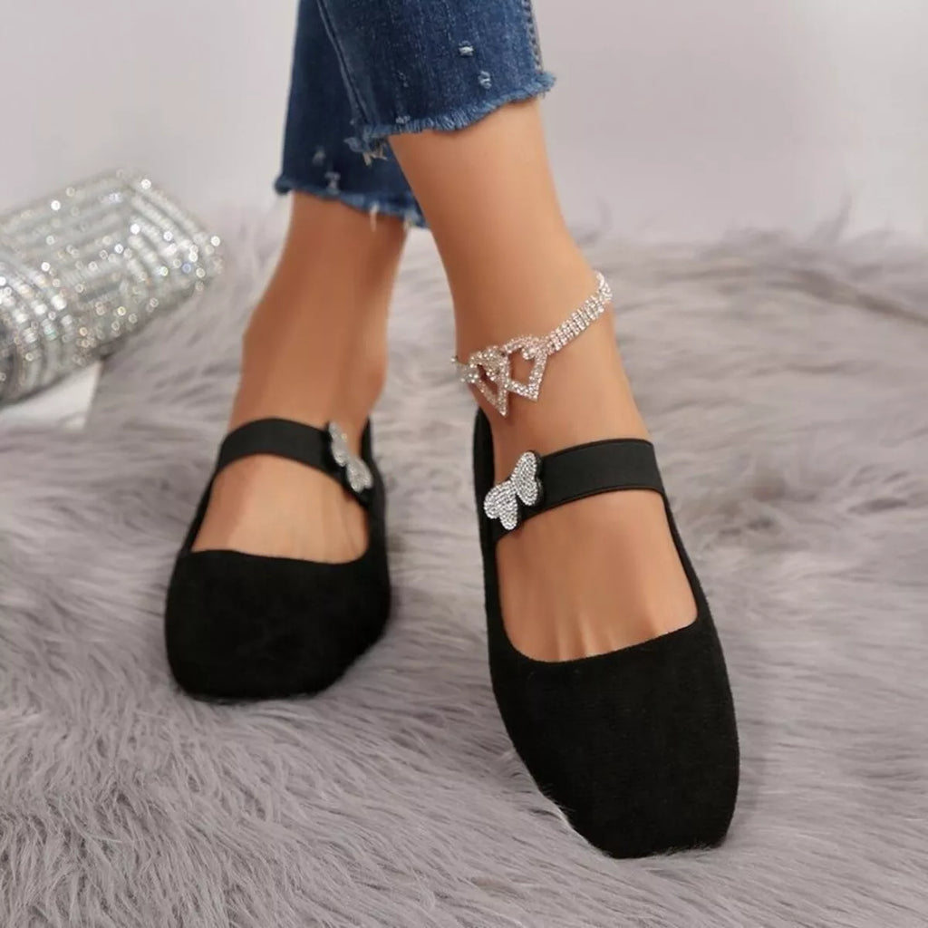 Square Toe Flats Slip-Ons