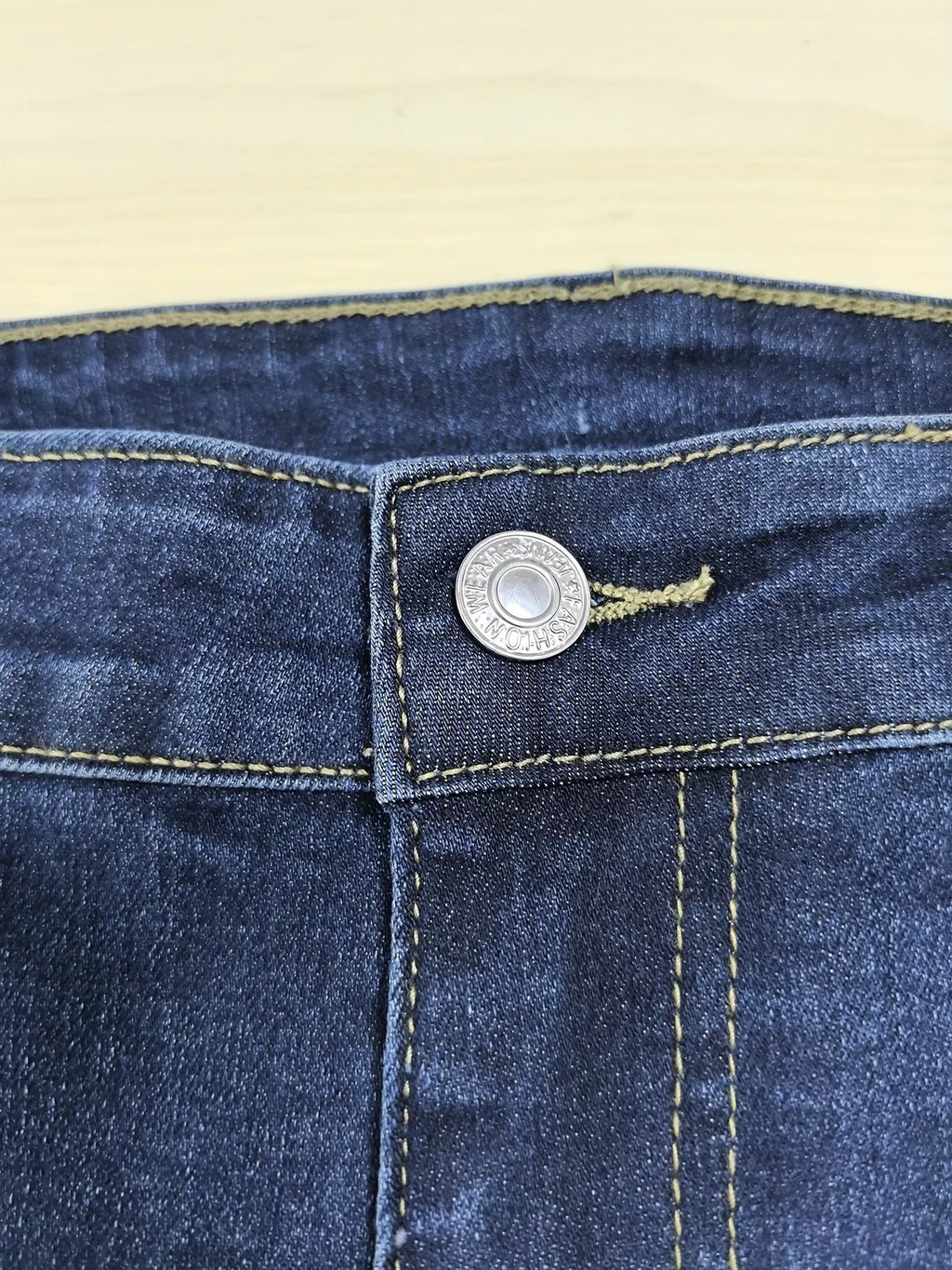 Plus Size Slim Fit Distressed Jeans