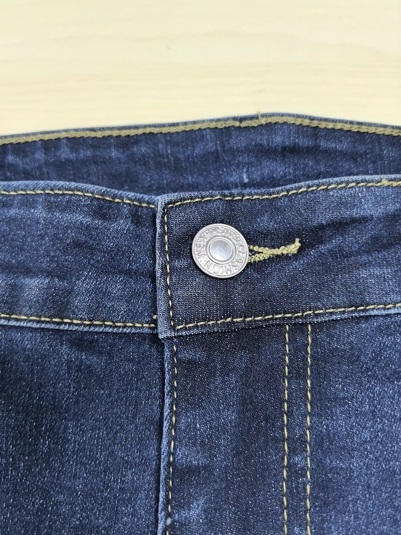 Plus Size Slim Fit Distressed Jeans