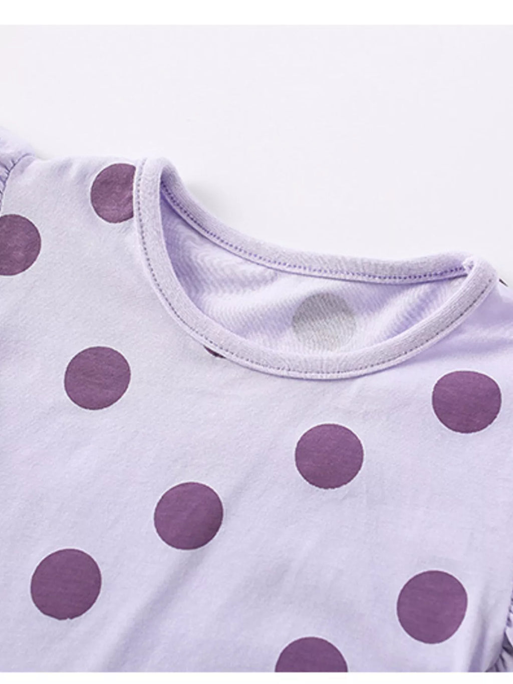 Children's Polka Dot Ruffle Sleeve Top & Shorts Set