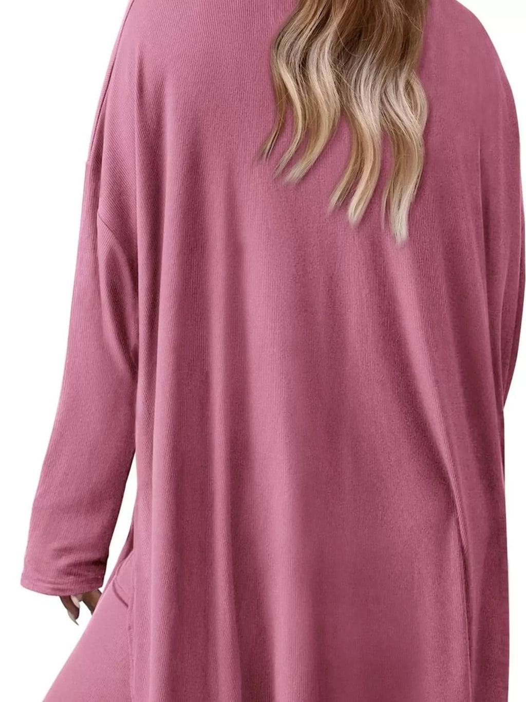 Casual Loose Long Sleeve Top and Wide Leg Pants Set