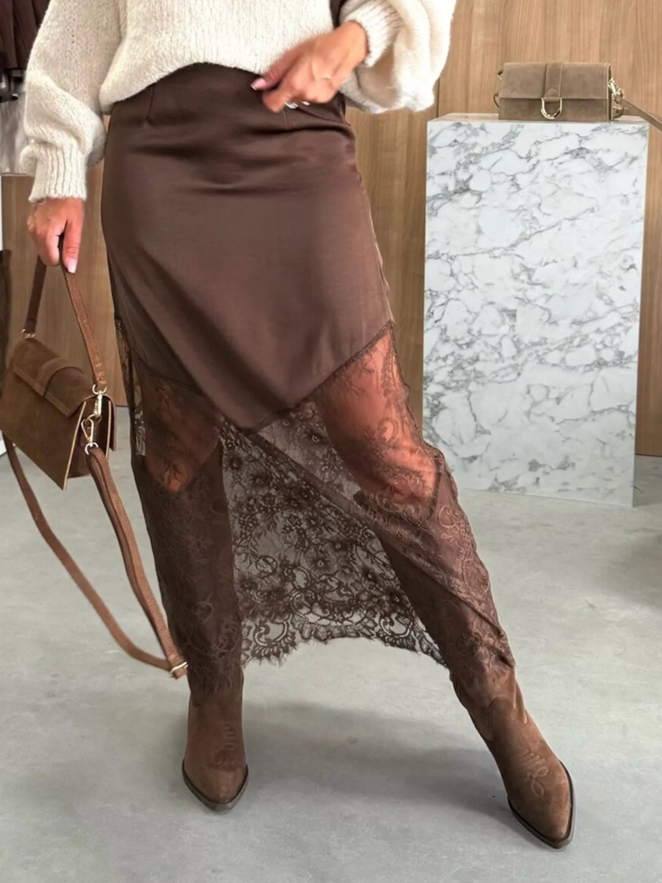 Lace Trim Skirt