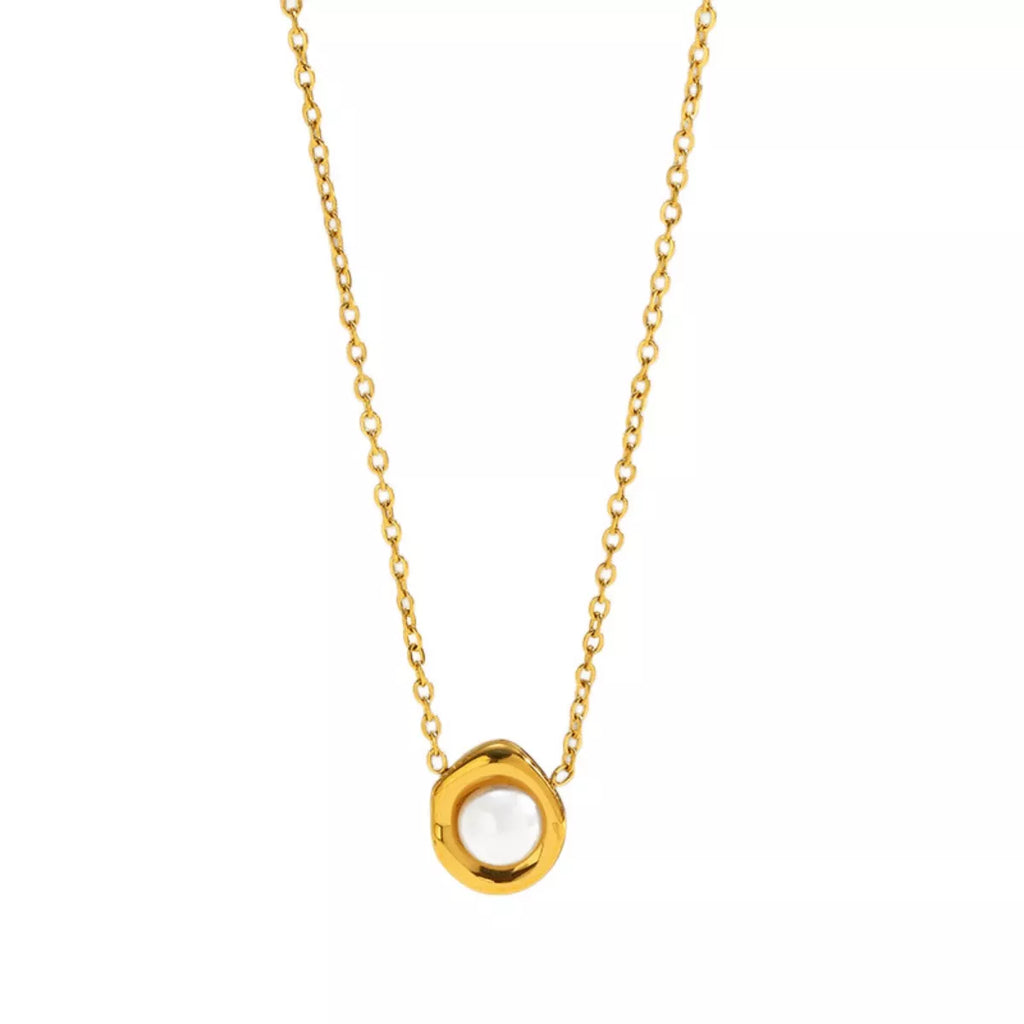18K Gold-Plated Pearl Necklace