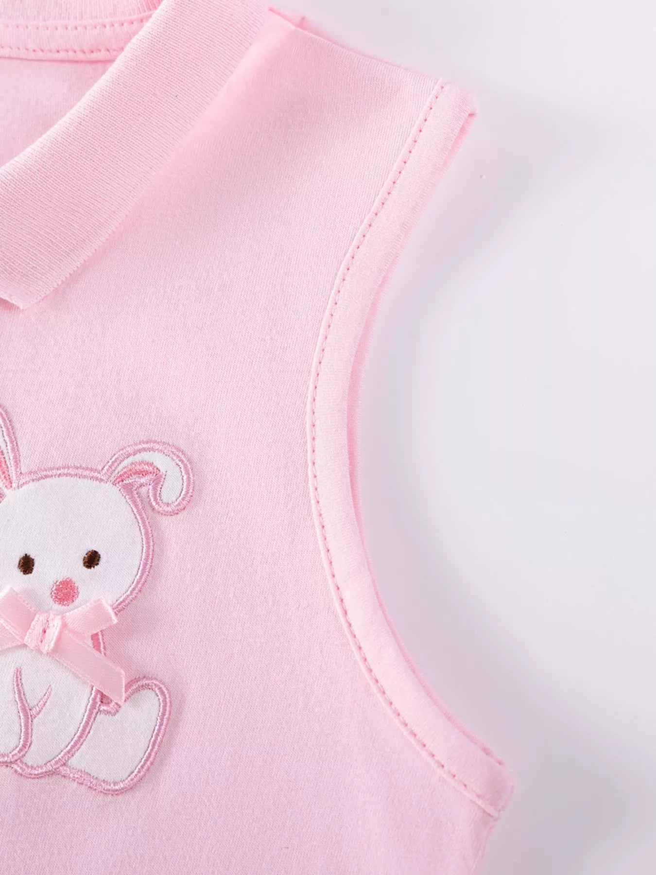Children's Ruffled Hem Sleeveless Polo Dress
