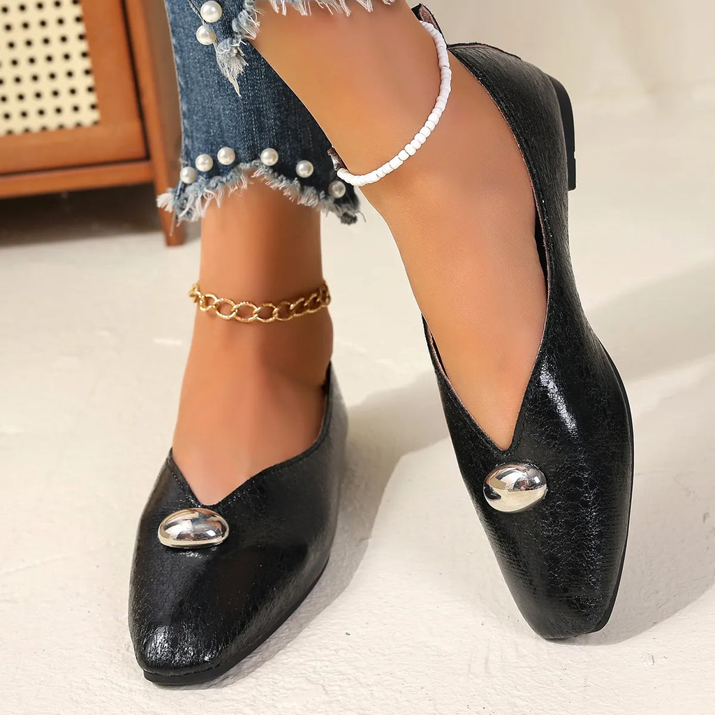 Square Toe Flats Slip-Ons