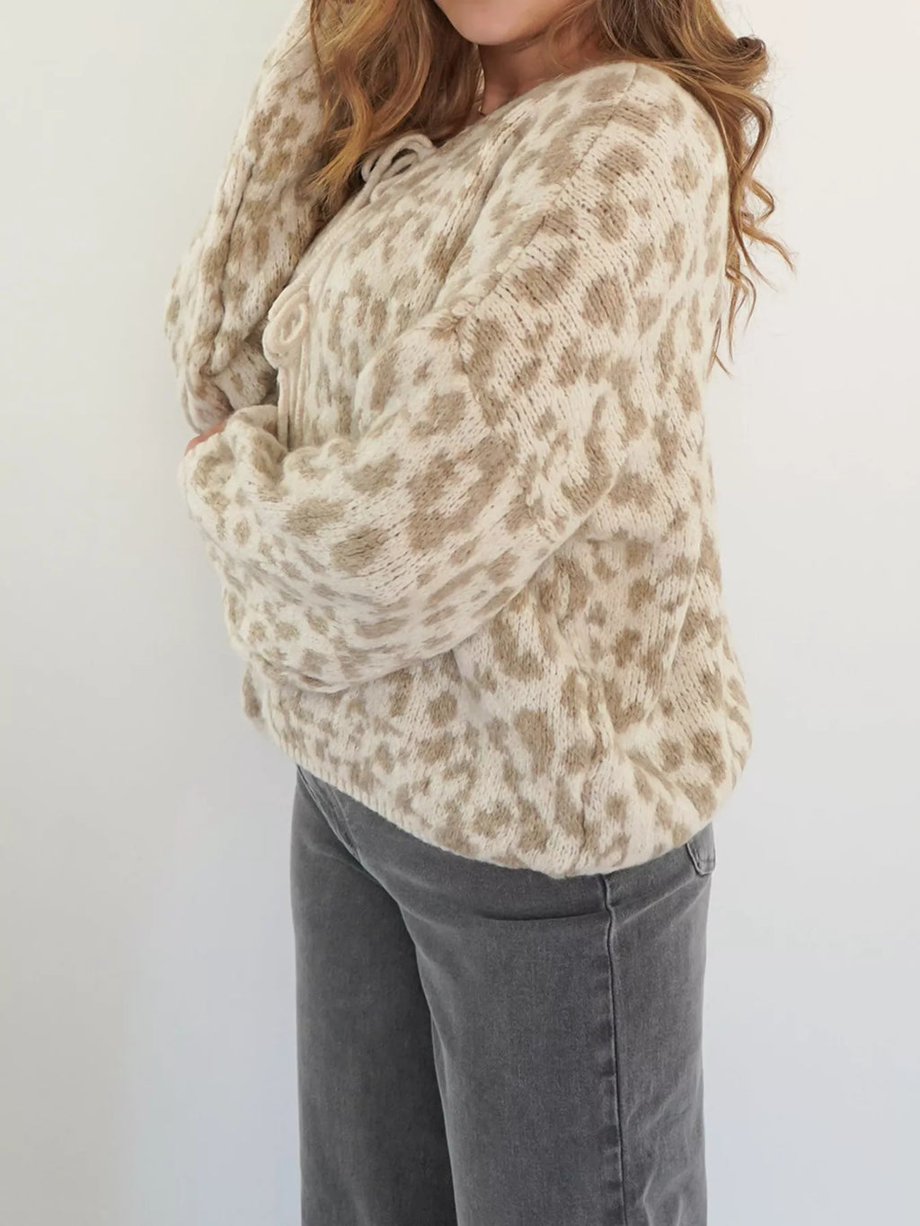 Leopard Tie-Front Cardigan