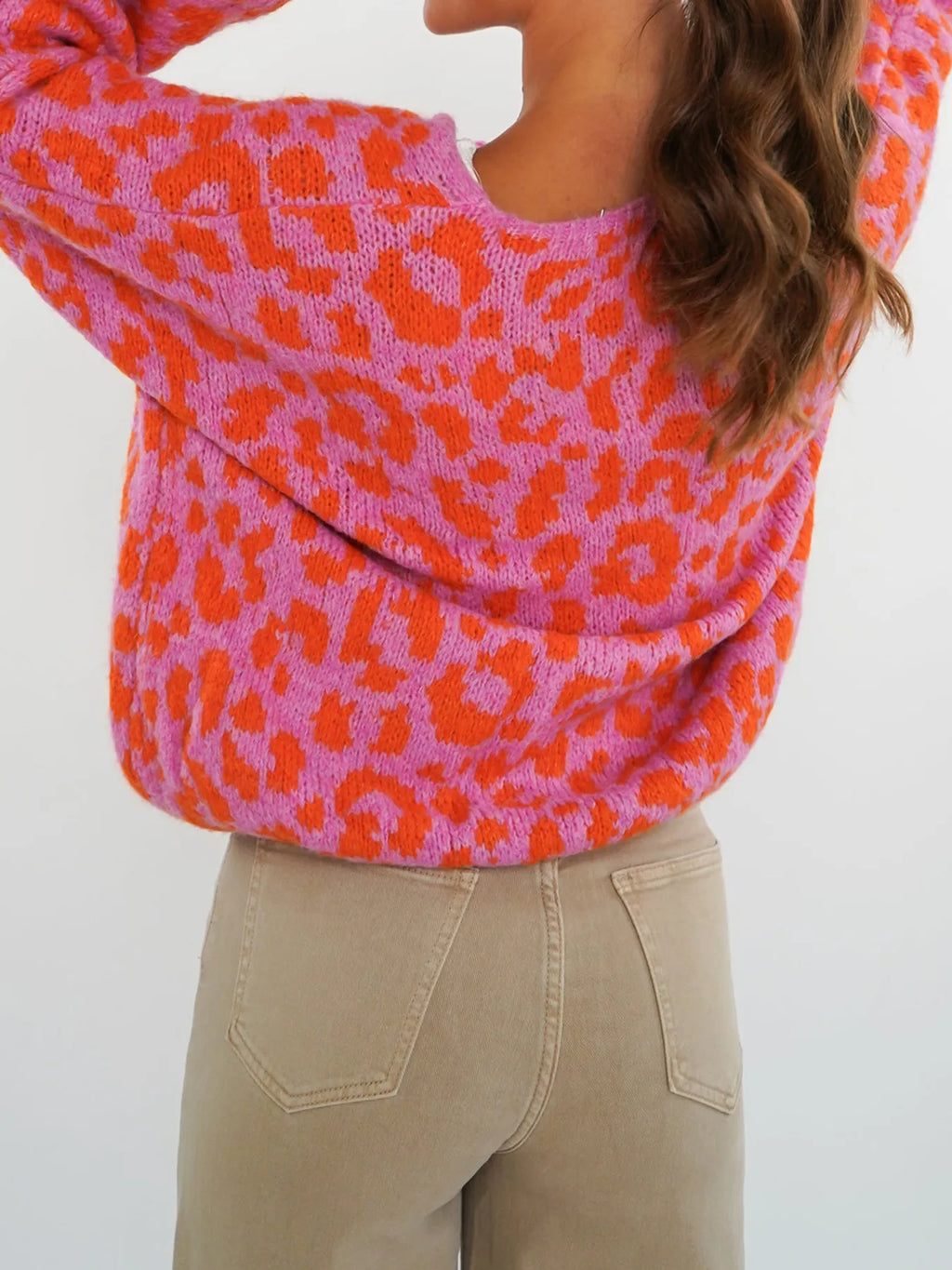 Leopard Tie Front Cardigan