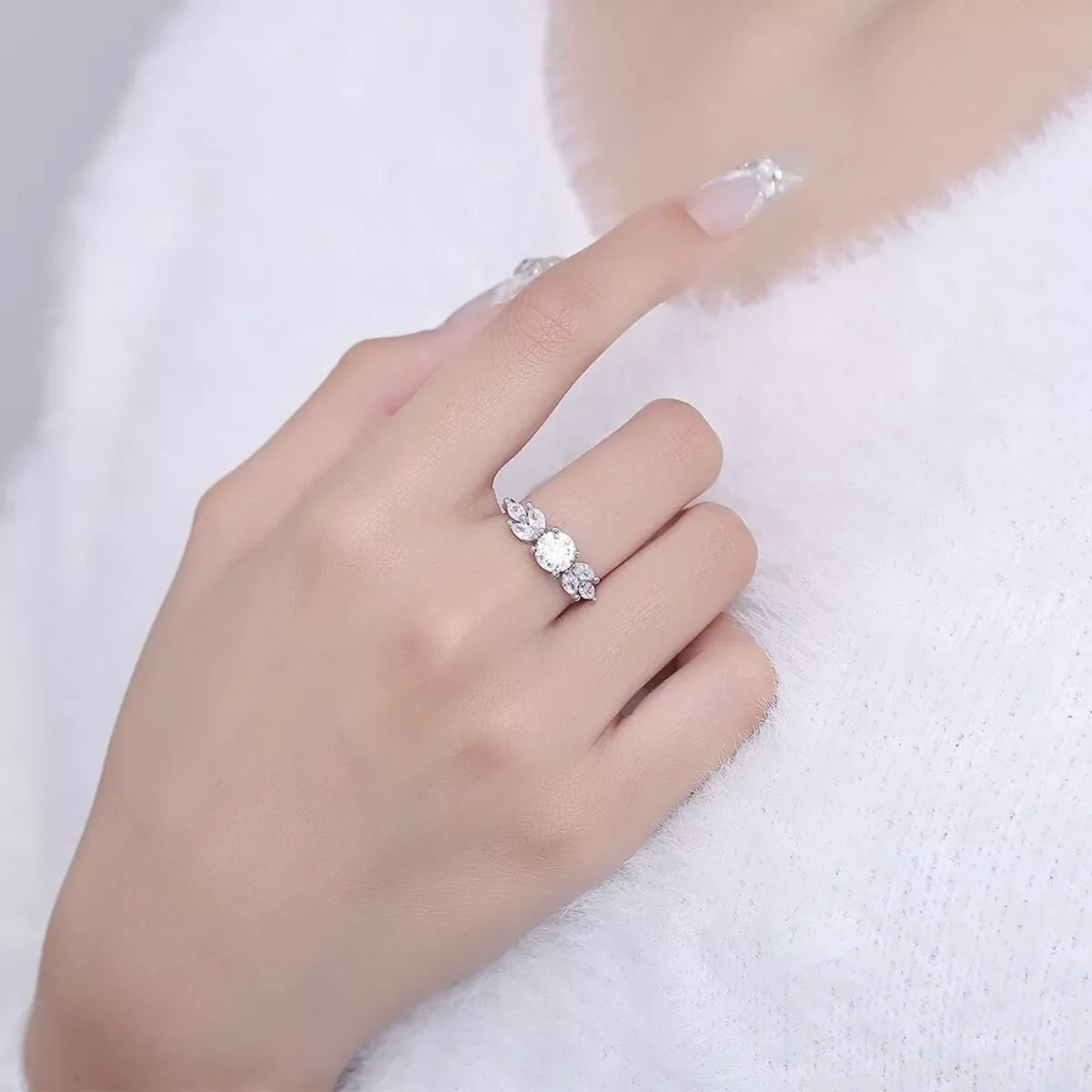 1 Carat 925 Sterling Silver Moissanite Ring