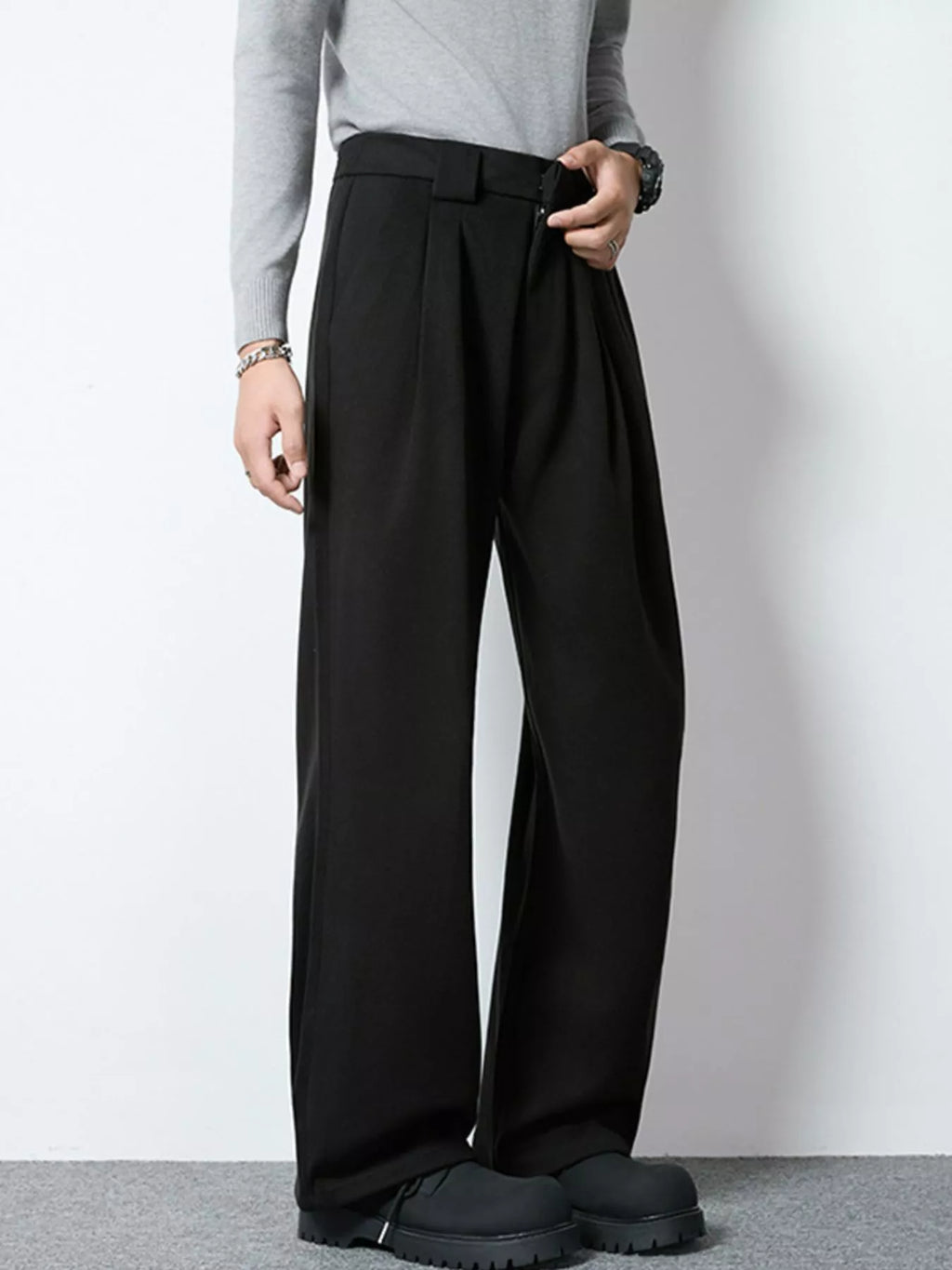 Men's Full Size Wide Leg Pleated Dress Pants Plus Size