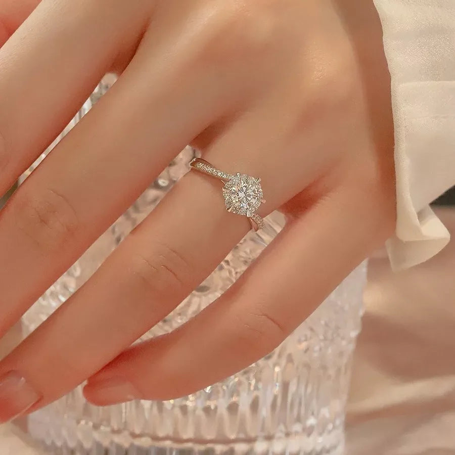 2 Carat Moissanite 925 Sterling Silver Ring