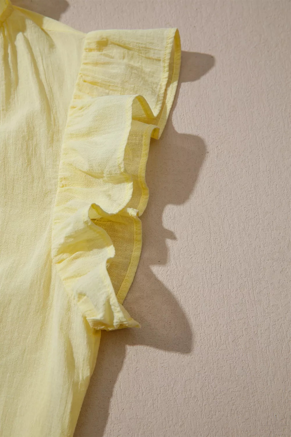 V Neck Ruffle Trim Sleeveless Shift Top